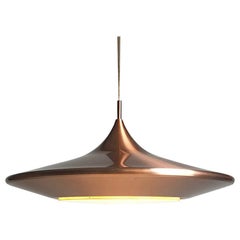 Copper Ceiling Light by Ejnar Mielby for Lyfa, Denmark, 1974