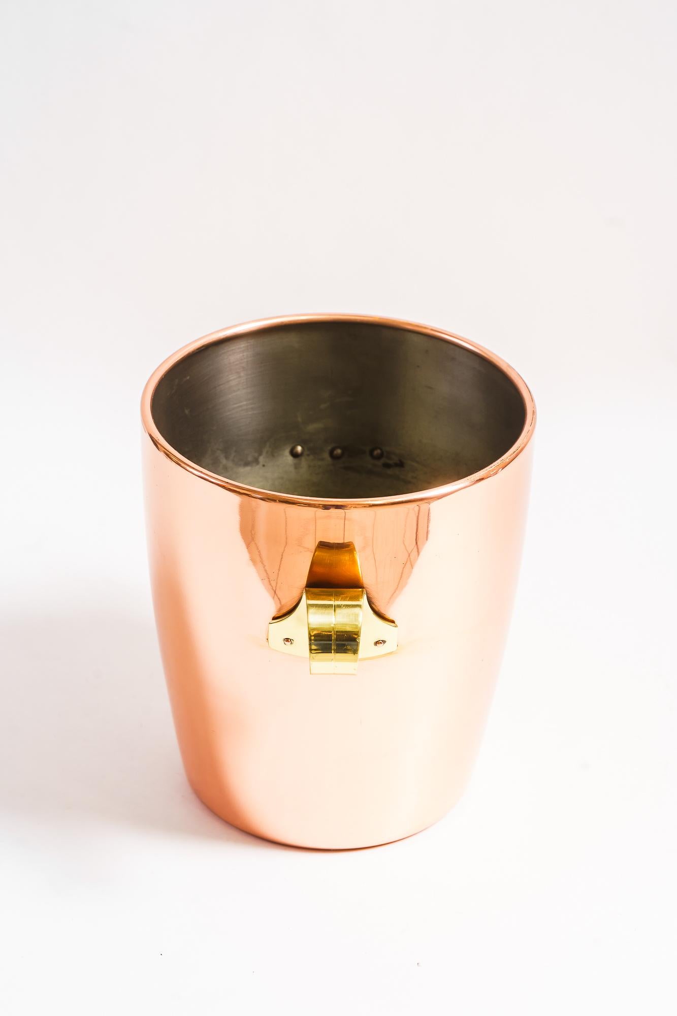 Mid-20th Century Copper Champagne Bucket vienna around 1950s For Sale