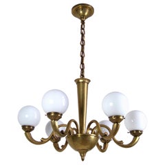 Brass Chandelier, circa 1920