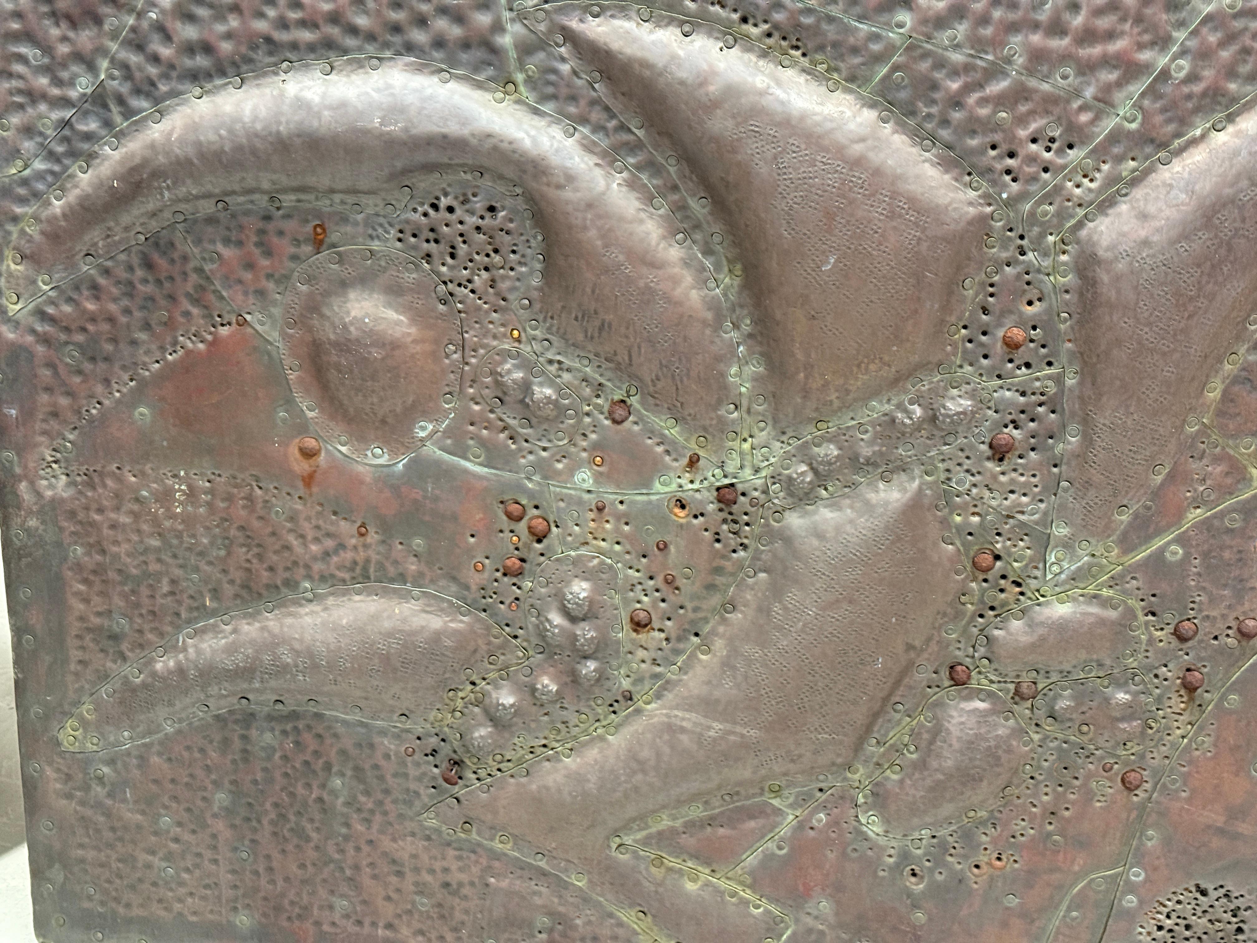 Copper Clad Wall Sculpture by Noted Palm Springs Artist Bill Anson For Sale 5