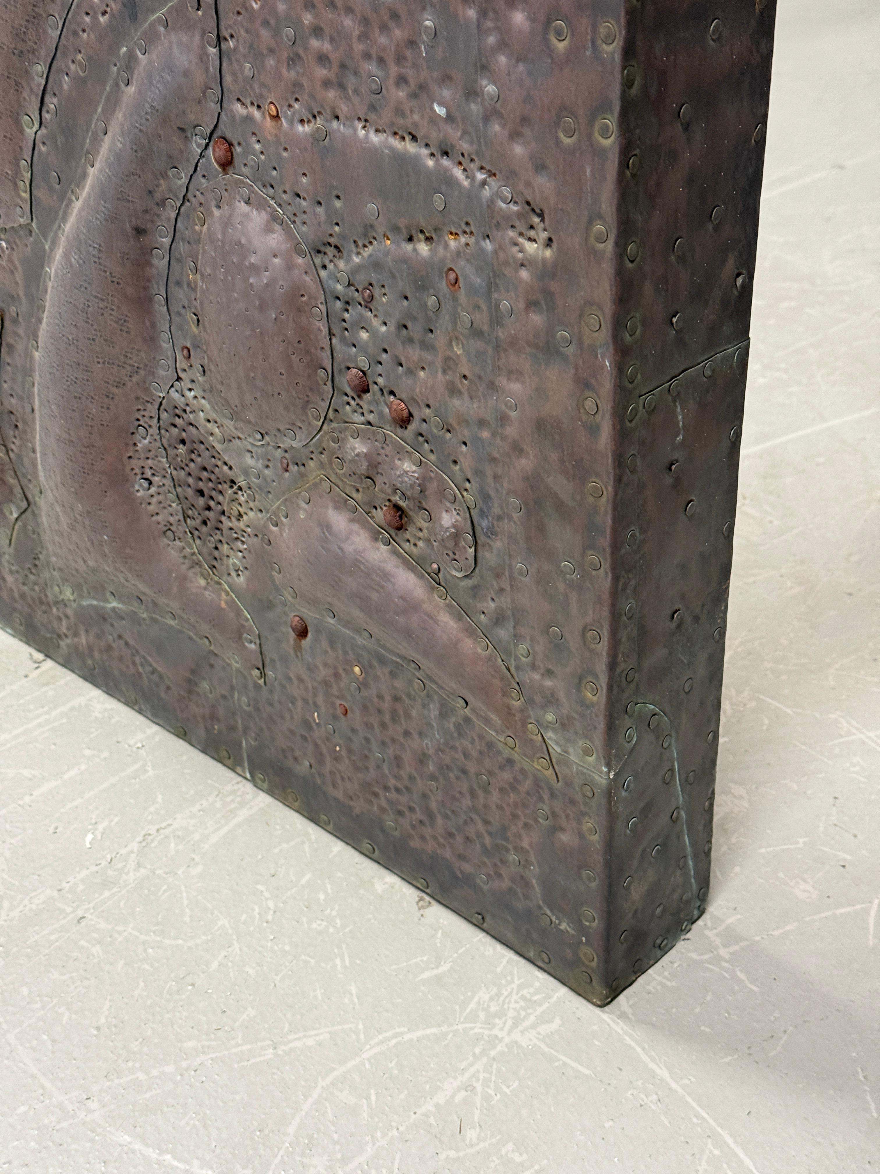 Copper Clad Wall Sculpture by Noted Palm Springs Artist Bill Anson For Sale 11