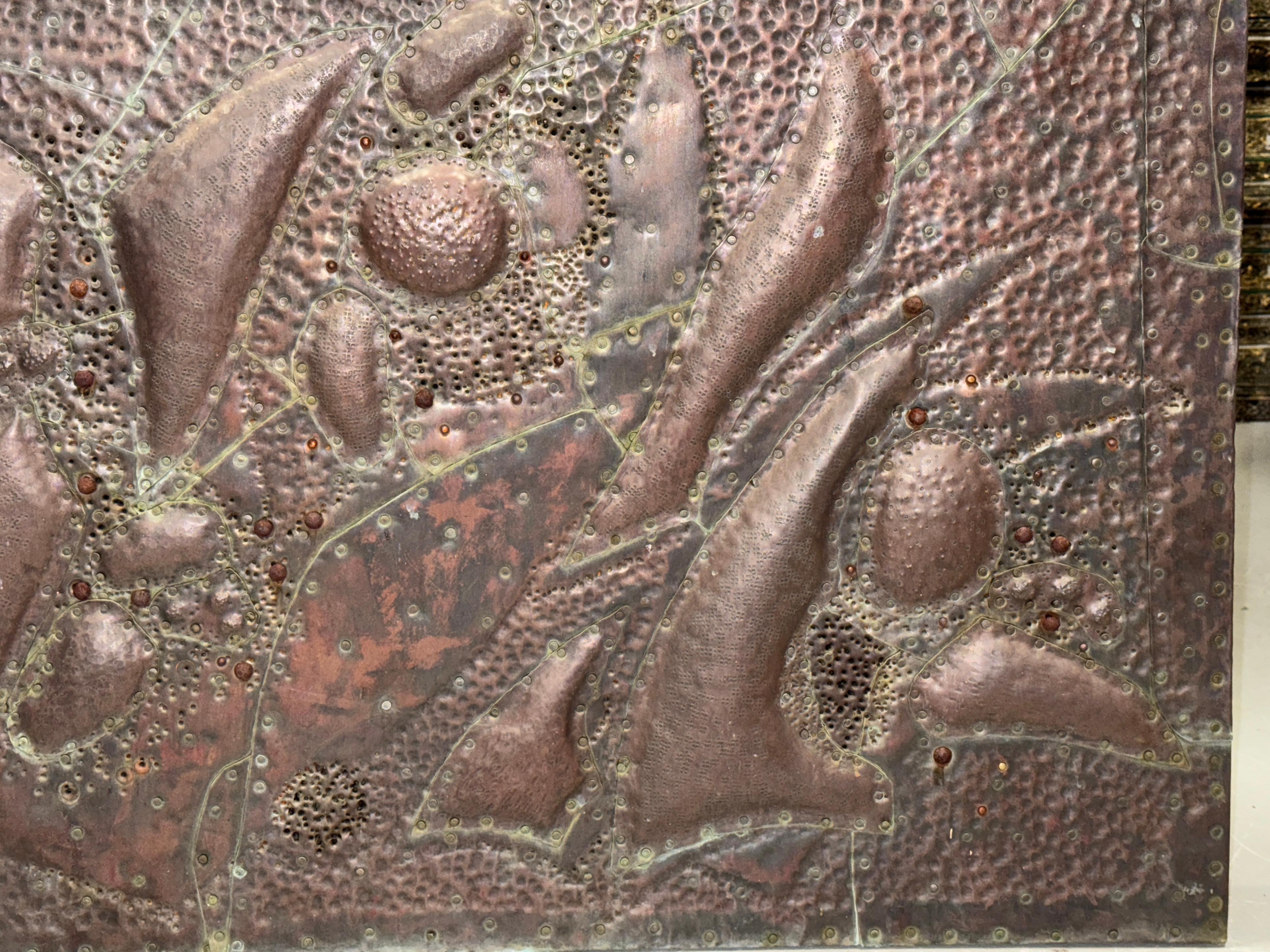 Hand-Crafted Copper Clad Wall Sculpture by Noted Palm Springs Artist Bill Anson For Sale