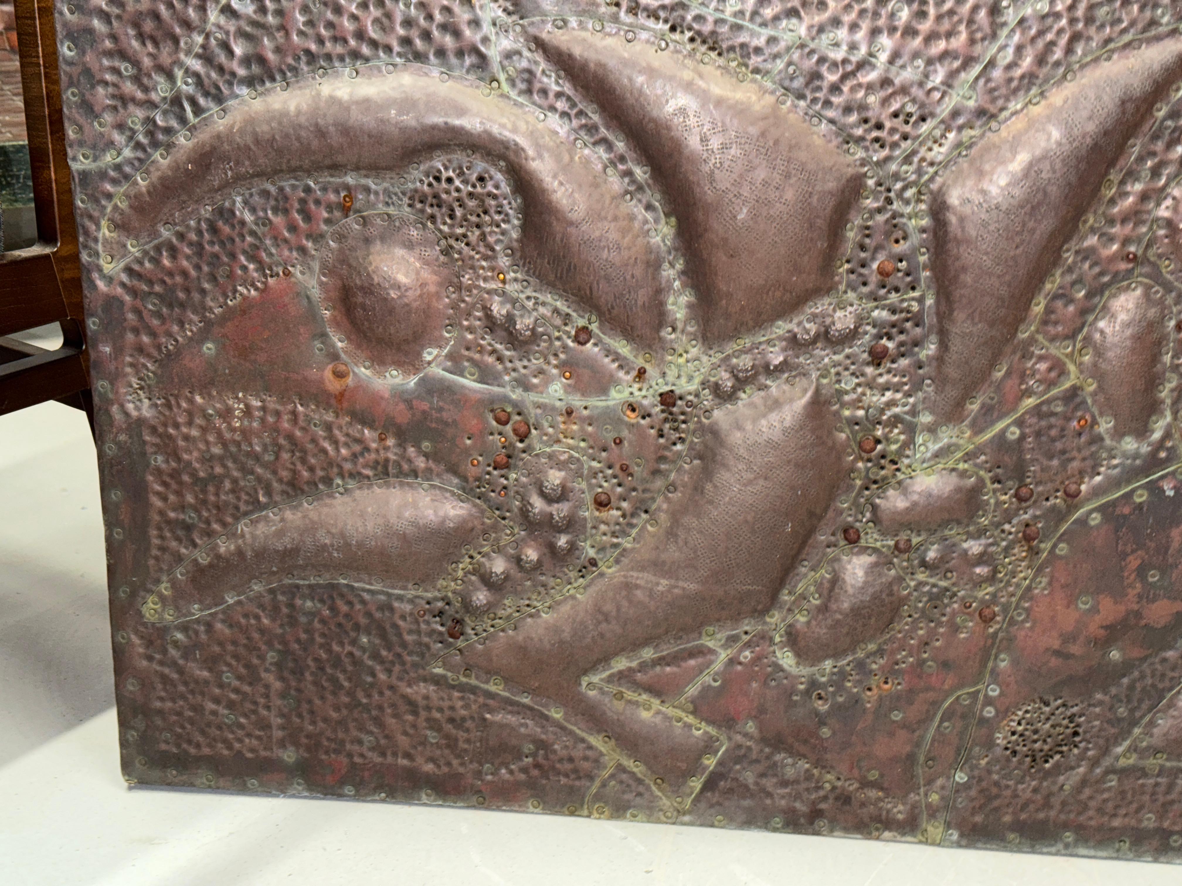 Copper Clad Wall Sculpture by Noted Palm Springs Artist Bill Anson For Sale 1