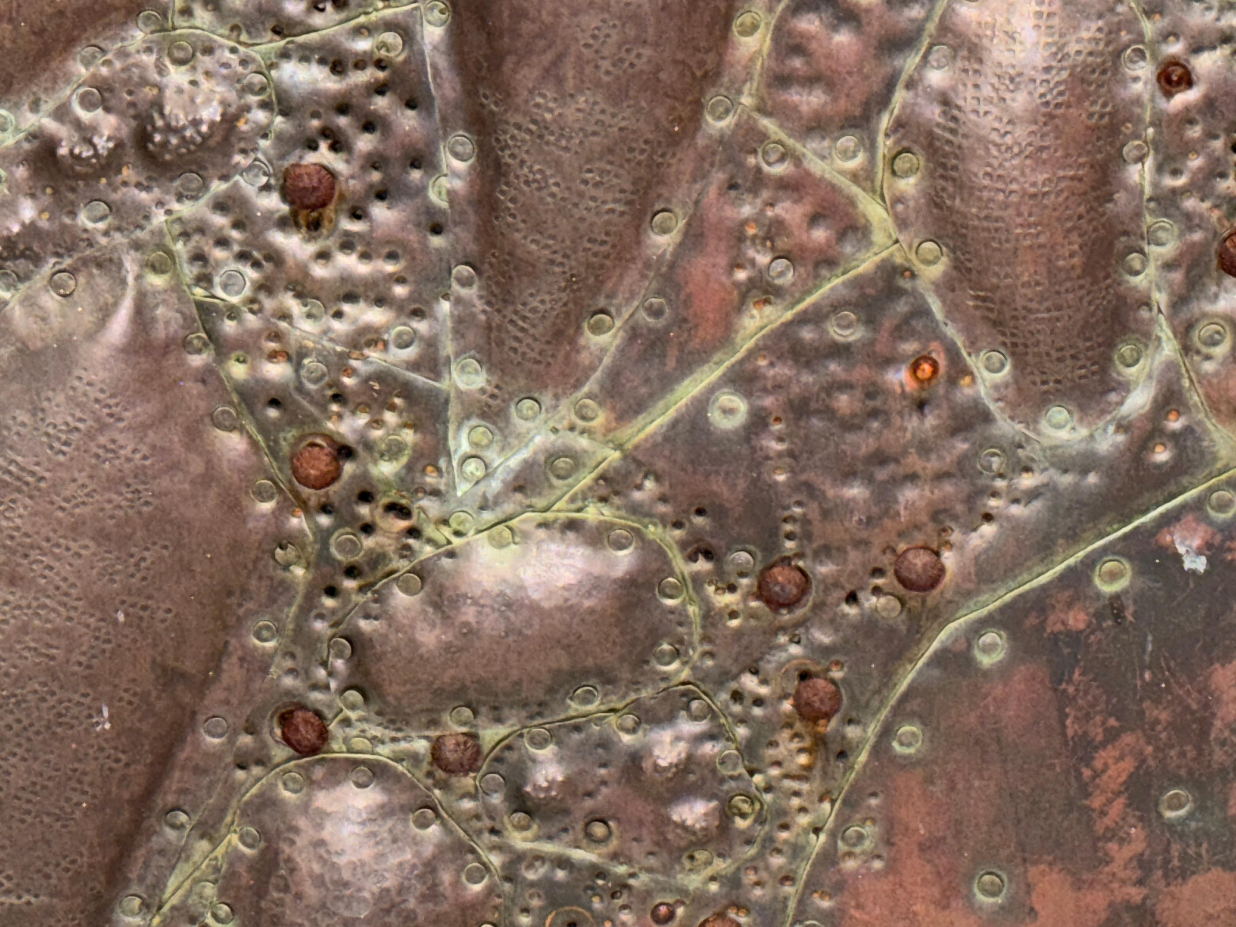 Copper Clad Wall Sculpture by Noted Palm Springs Artist Bill Anson For Sale 2