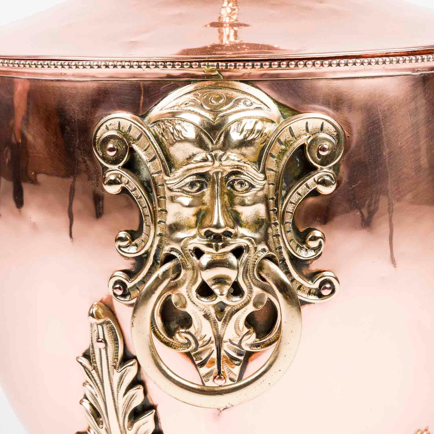 Inglese Secchio per carbone in rame di William Soutter & Sons di Birmingham in vendita