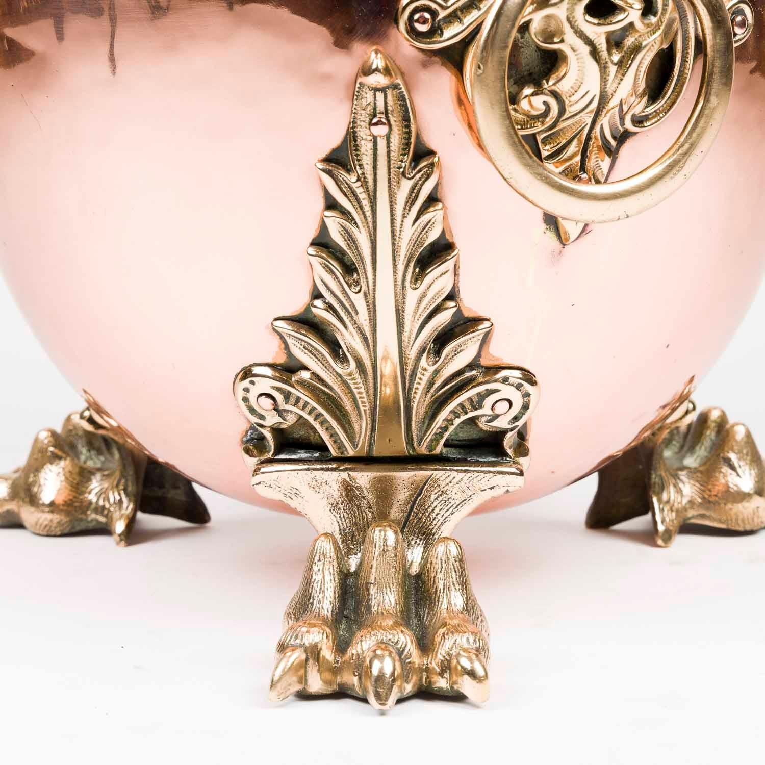 Ottone Secchio per carbone in rame di William Soutter & Sons di Birmingham in vendita