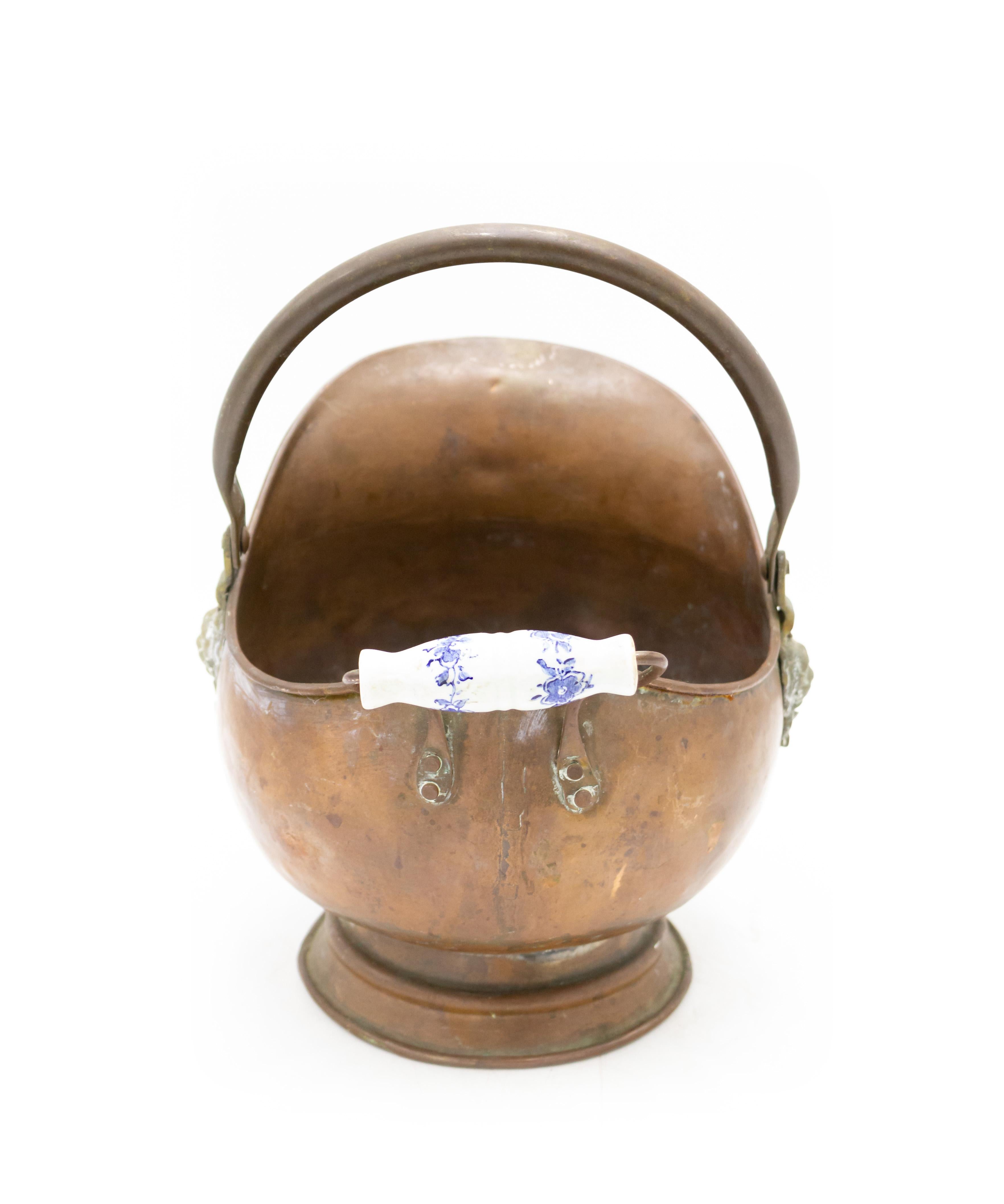 antique copper coal scuttle