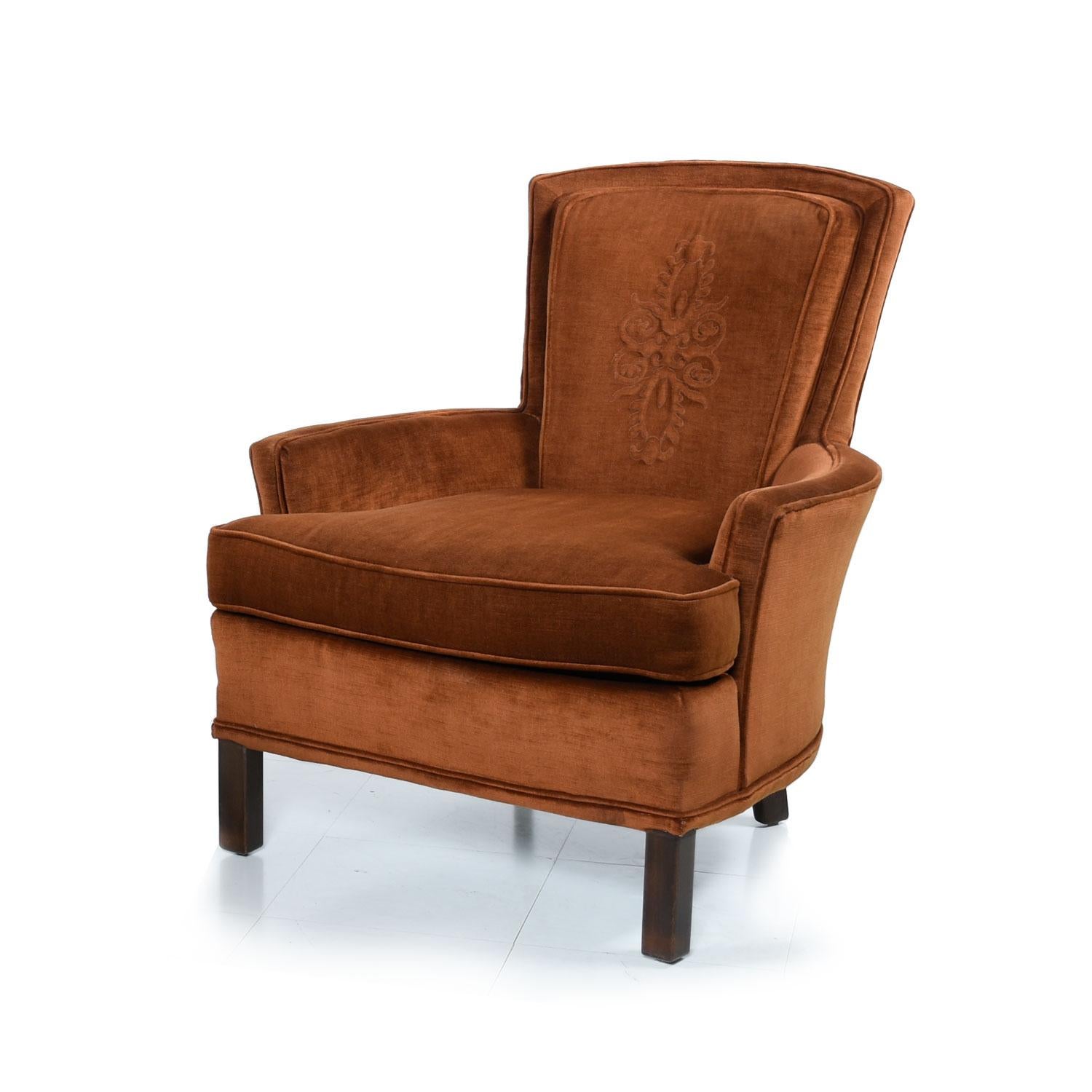 copper velvet chair