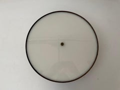 Copper Colour Metal Frame and Green Beads Flush Mount, 1970s, Germany