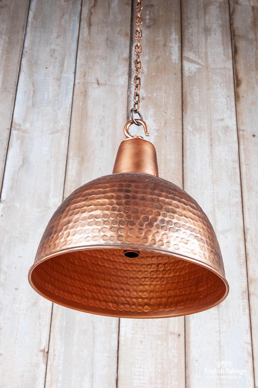 European Copper Colored Textured Ceiling Light, 20th Century For Sale