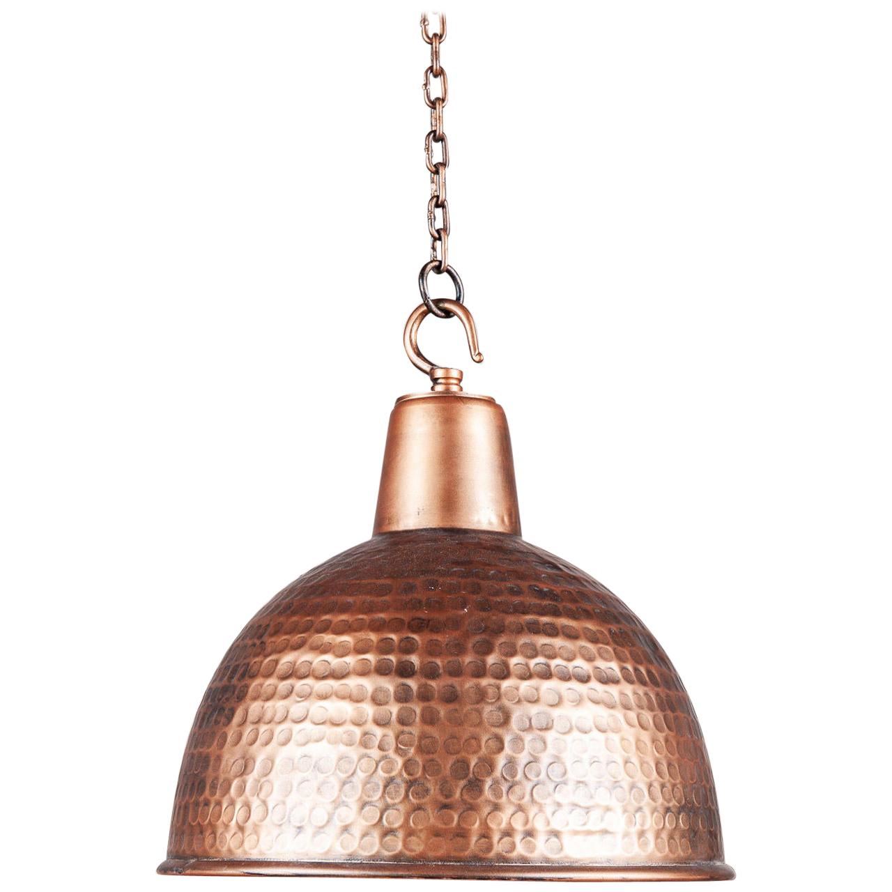 Copper Colored Textured Ceiling Light, 20th Century For Sale