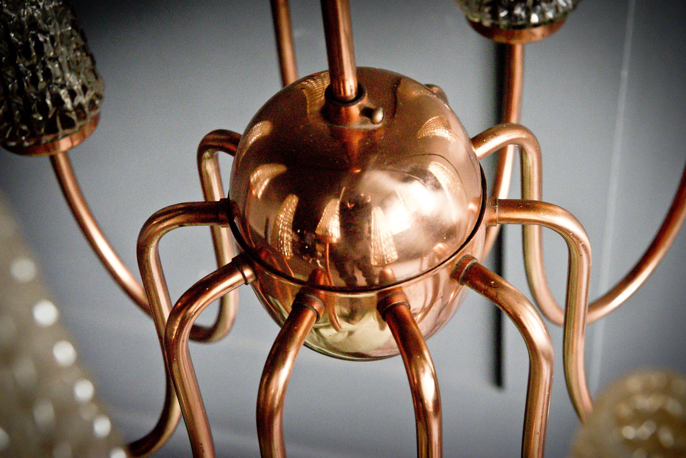 Copper Conical Chandelier For Sale 3