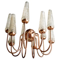 Lustre conique en cuivre