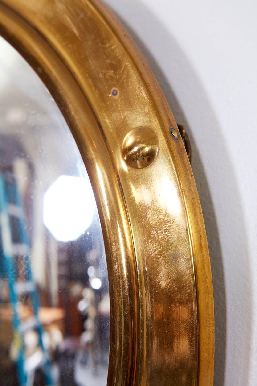 English Copper Convex Mirror For Sale