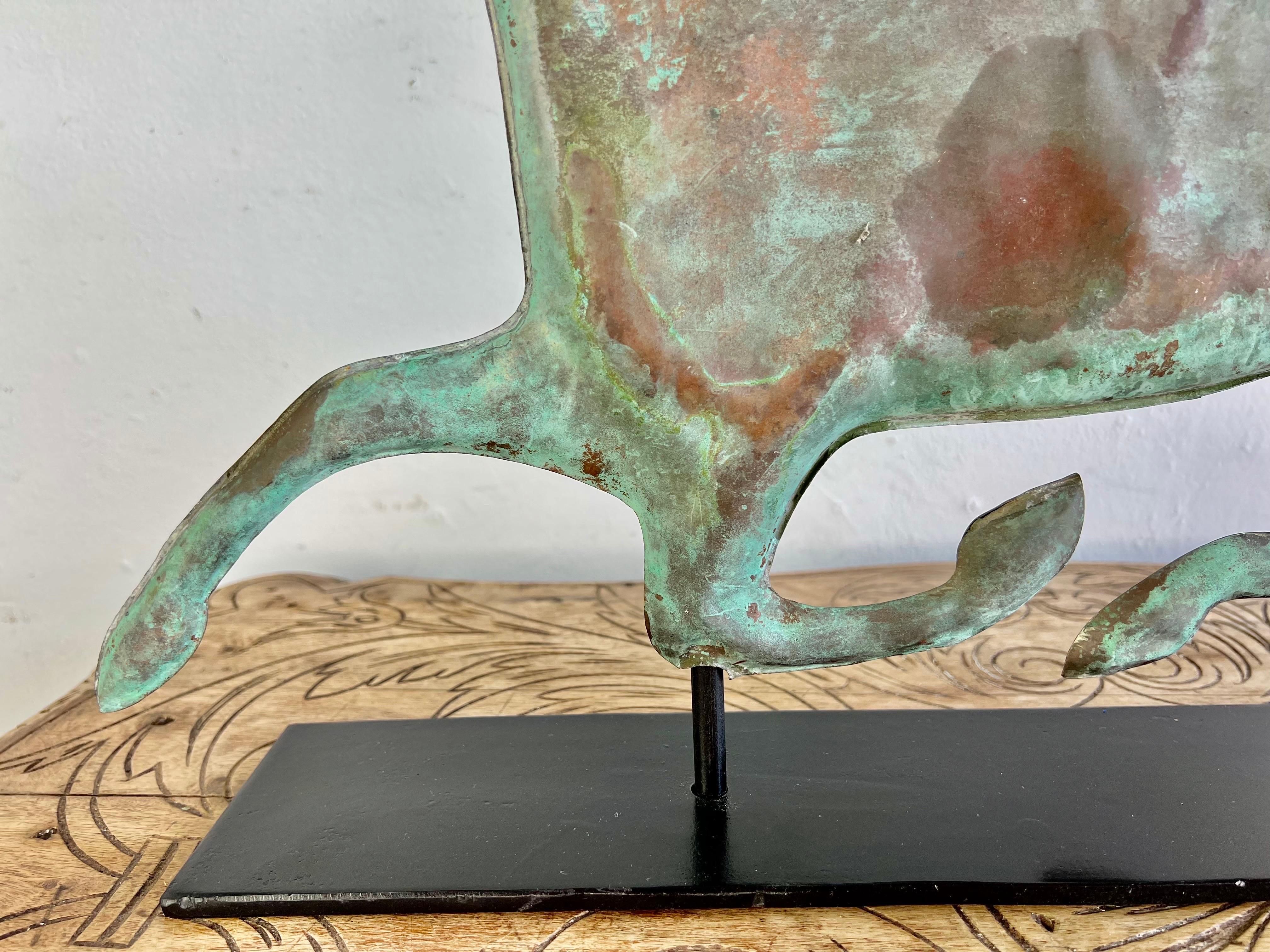 Copper Dexter Horse Mounted on Iron Base 4