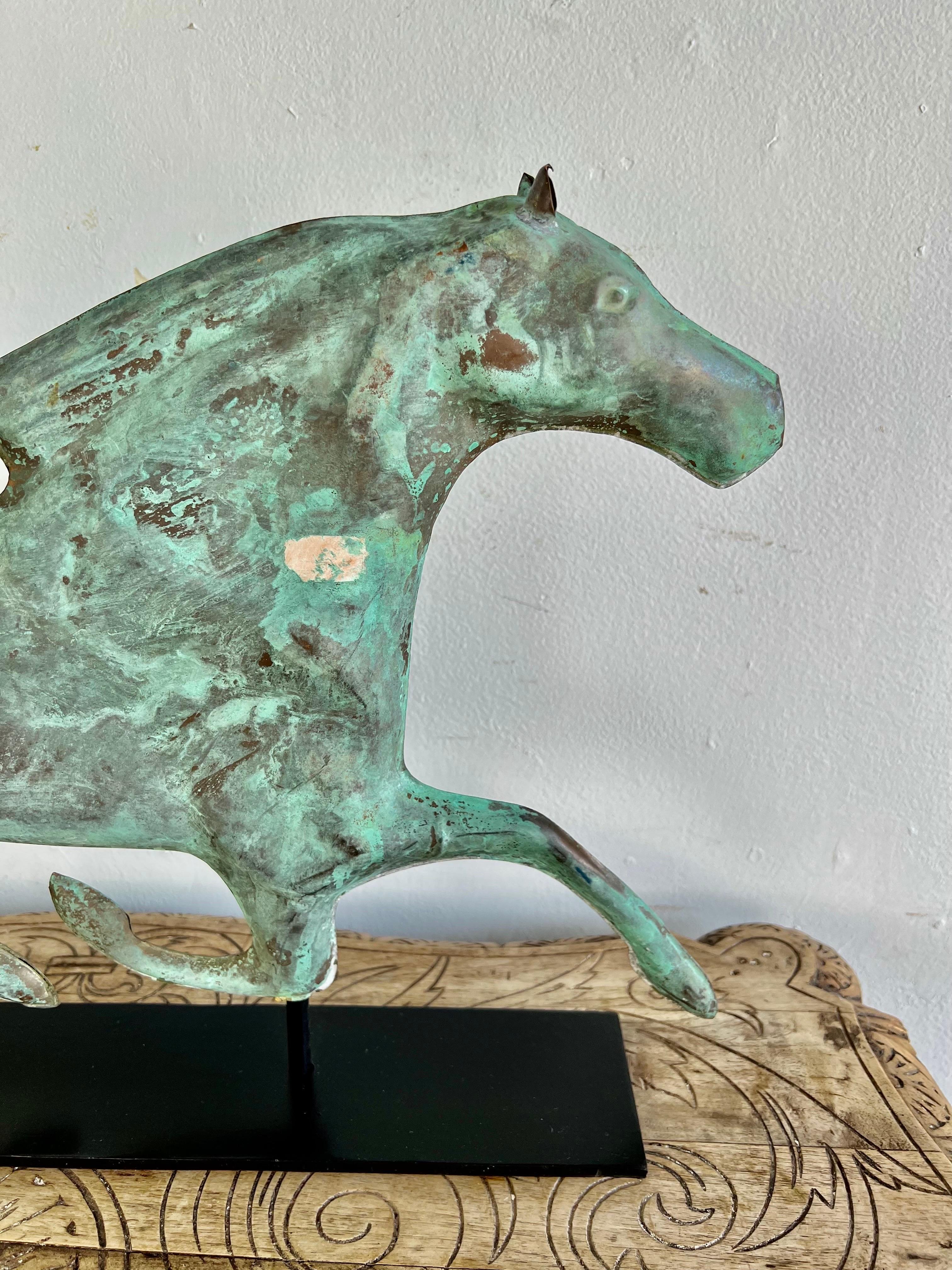 American Copper Dexter Horse Mounted on Iron Base