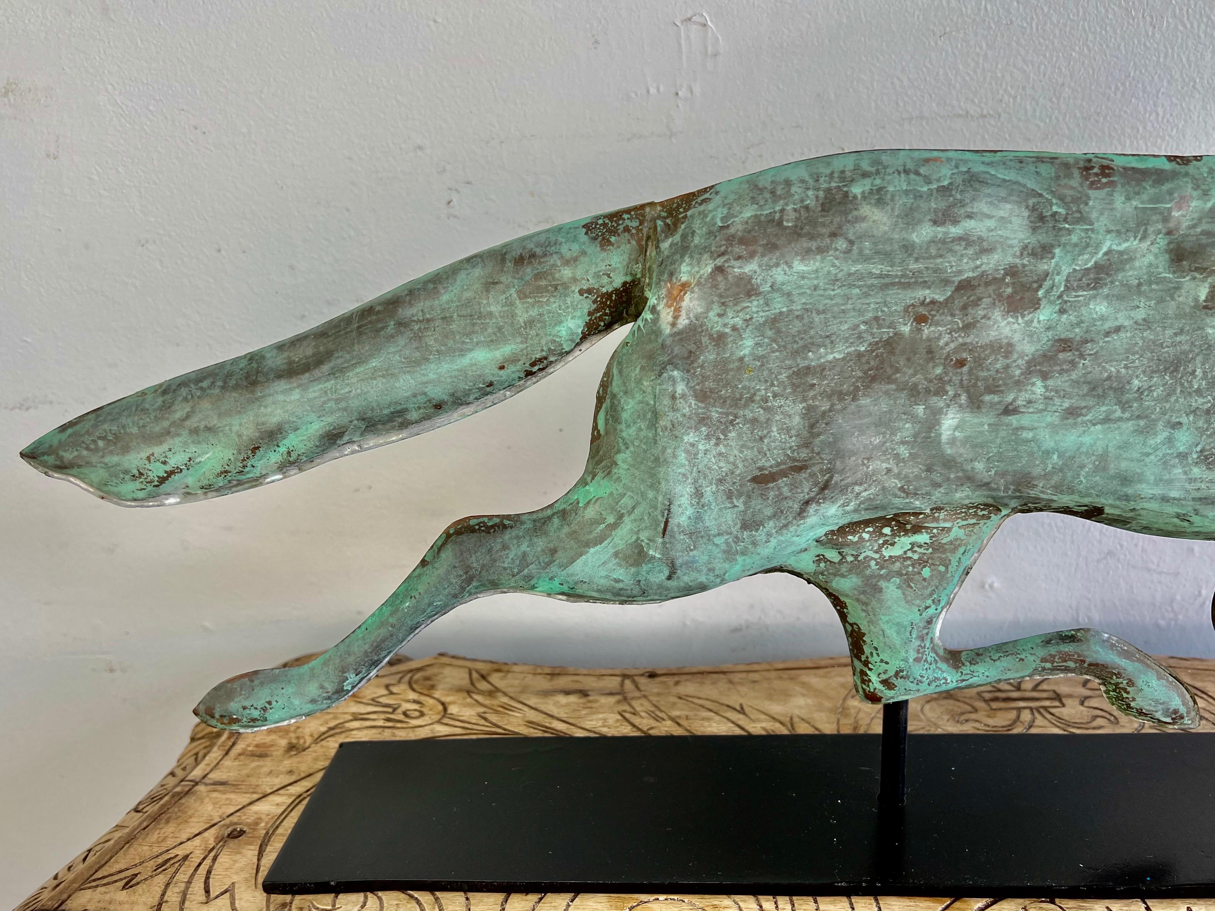 Copper Dexter Horse Mounted on Iron Base In Distressed Condition In Los Angeles, CA