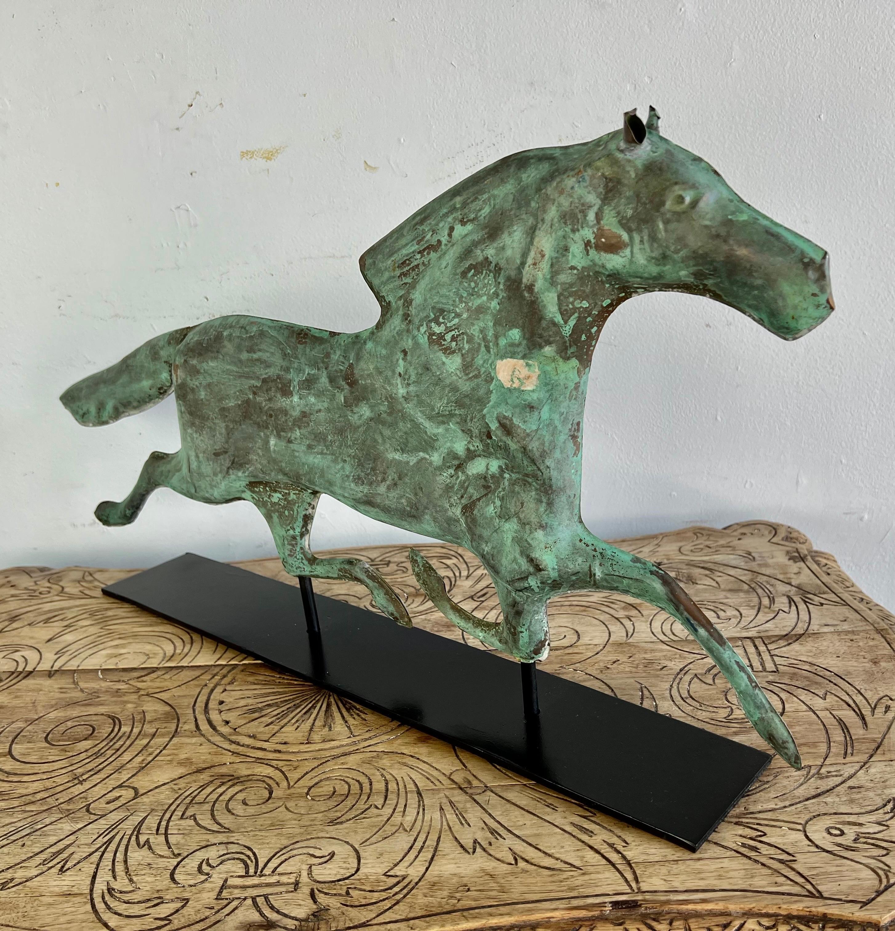 Copper Dexter Horse Mounted on Iron Base 1