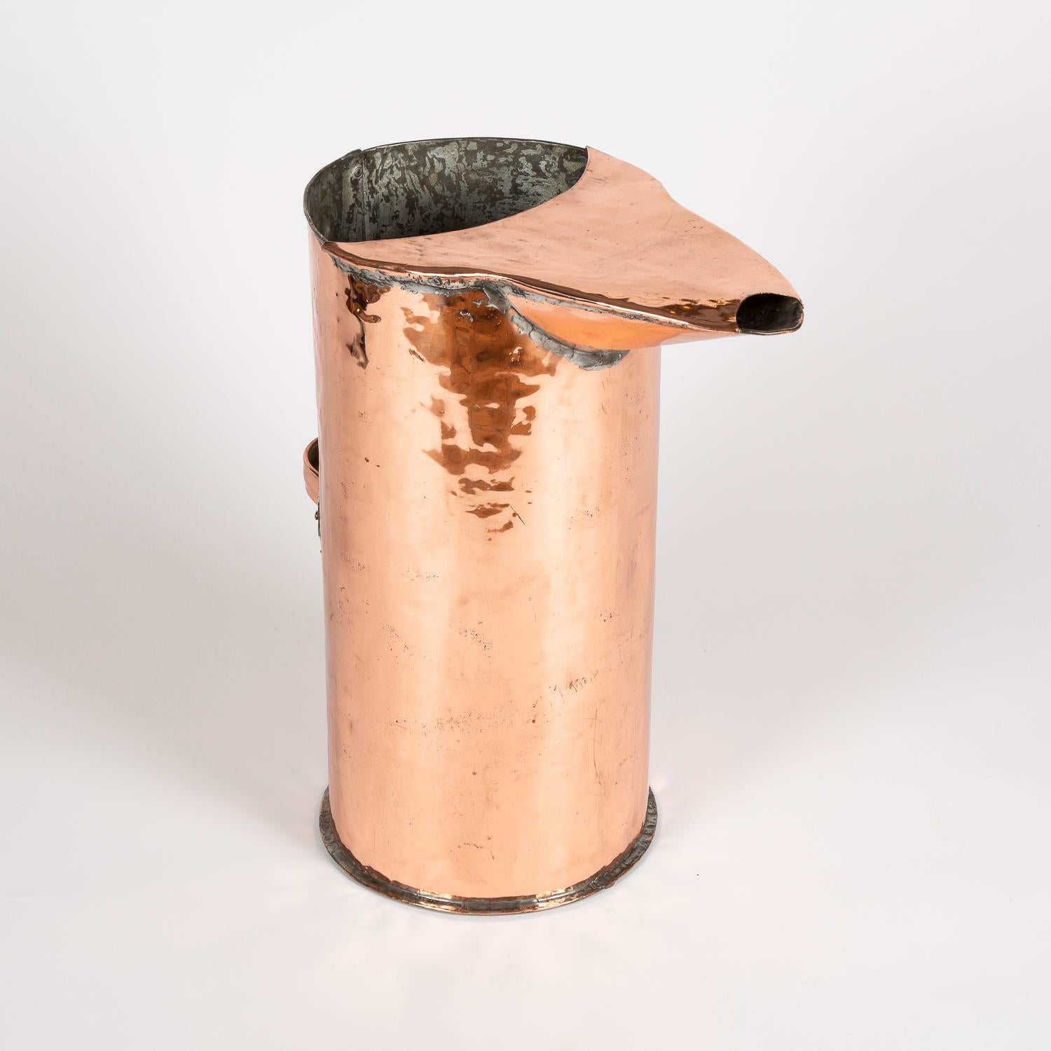 19th Century Copper Distiller's Jug from the Normandy Region of France For Sale