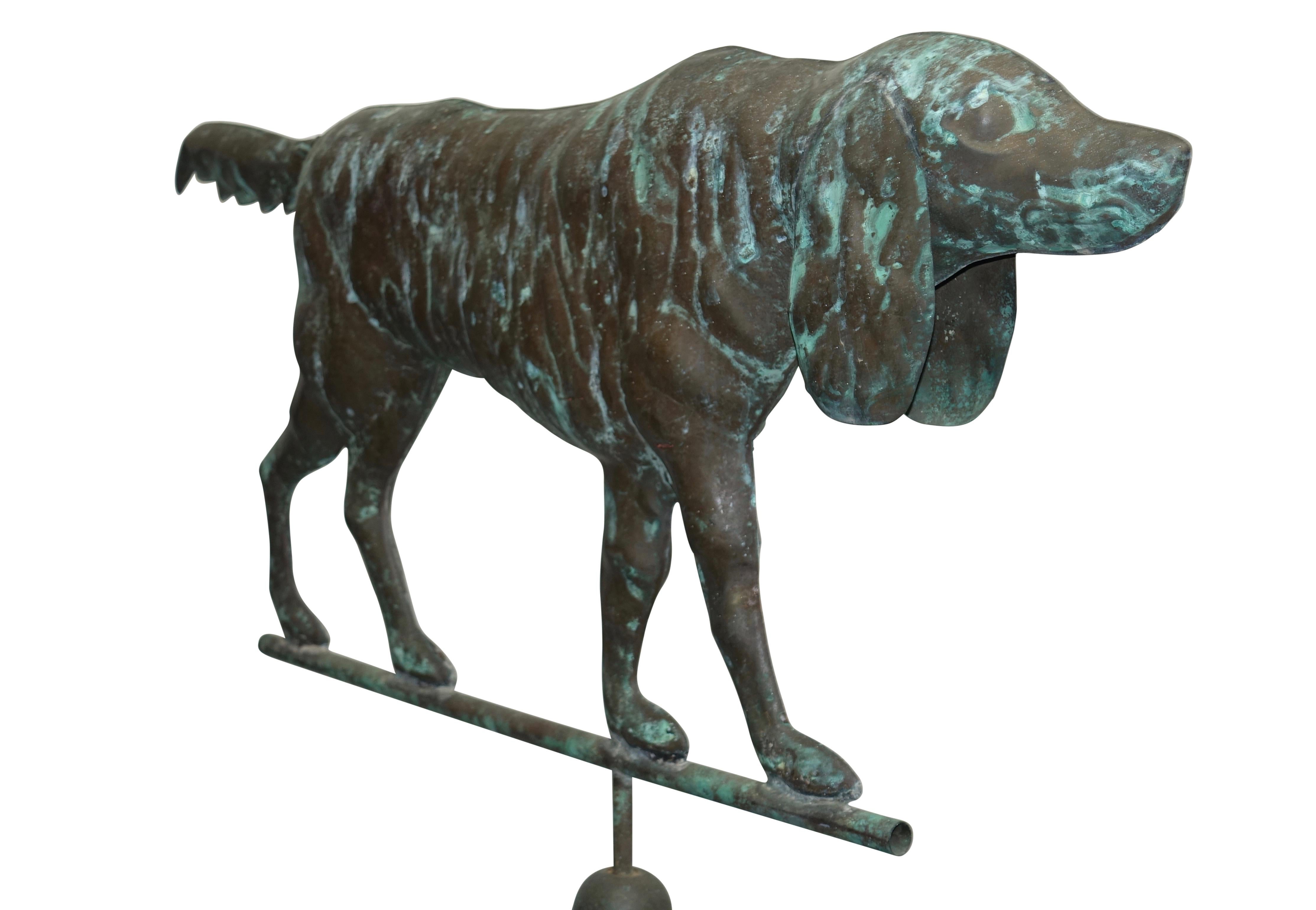Copper Dog Weather Vane, American, Late 19th Century 6