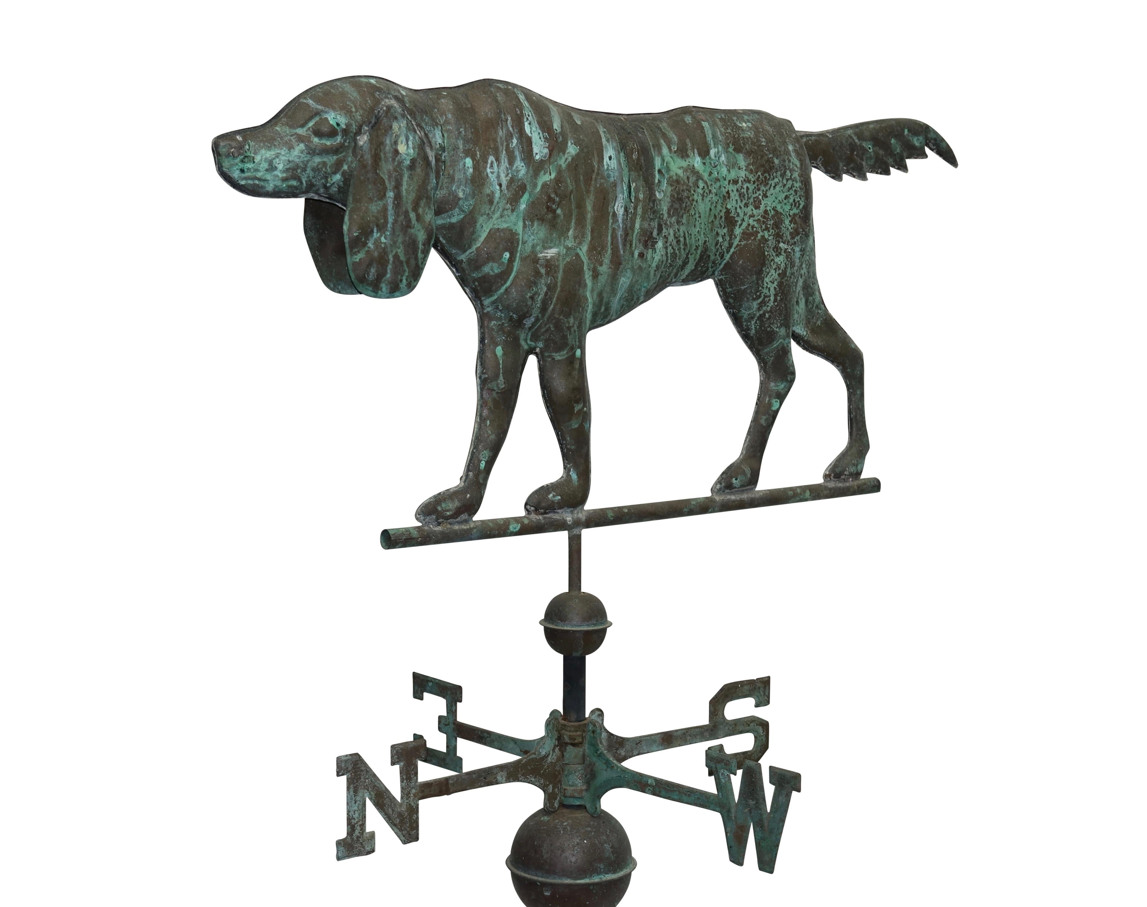Copper Dog Weather Vane, American, Late 19th Century 7