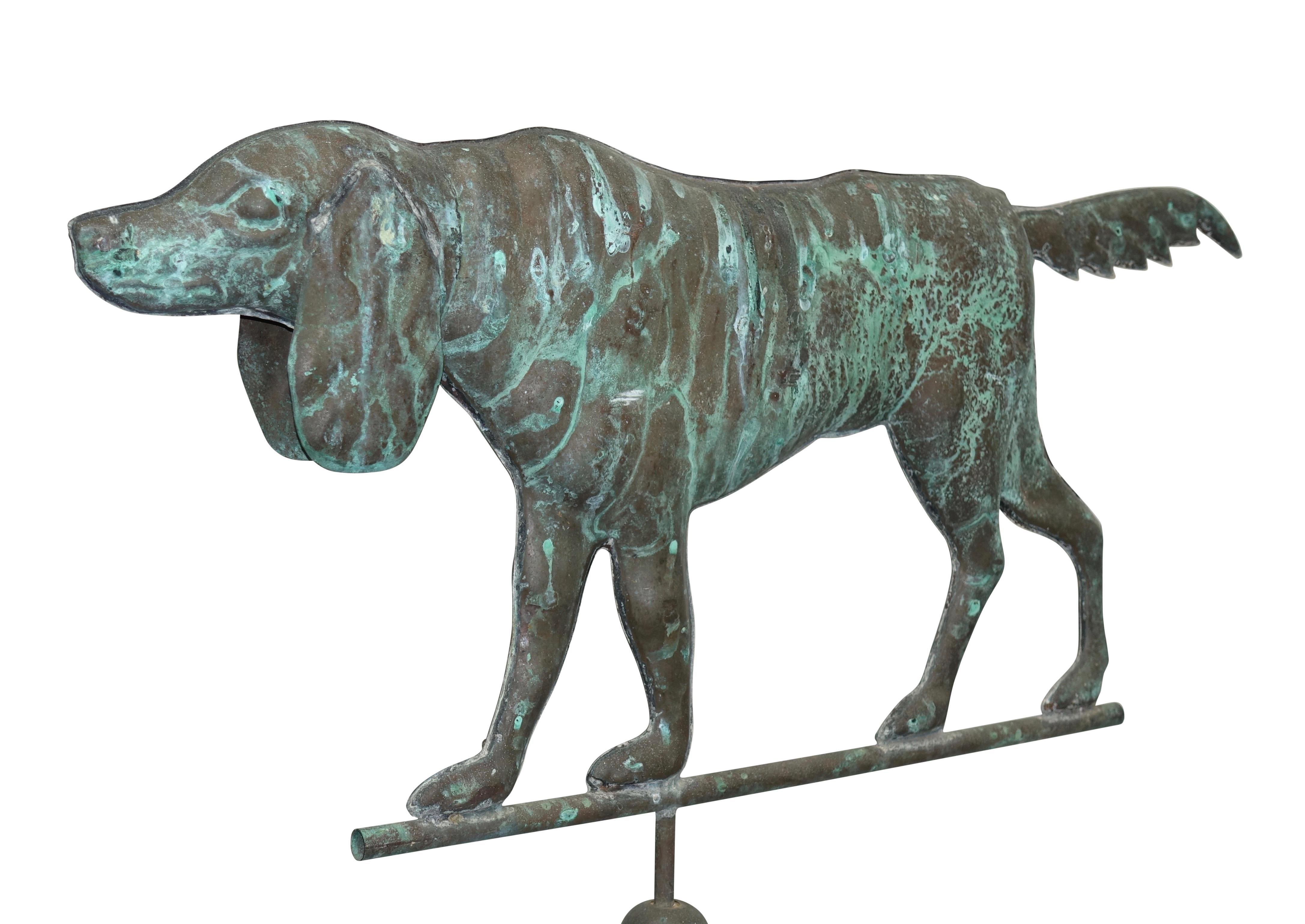 Copper Dog Weather Vane, American, Late 19th Century 8