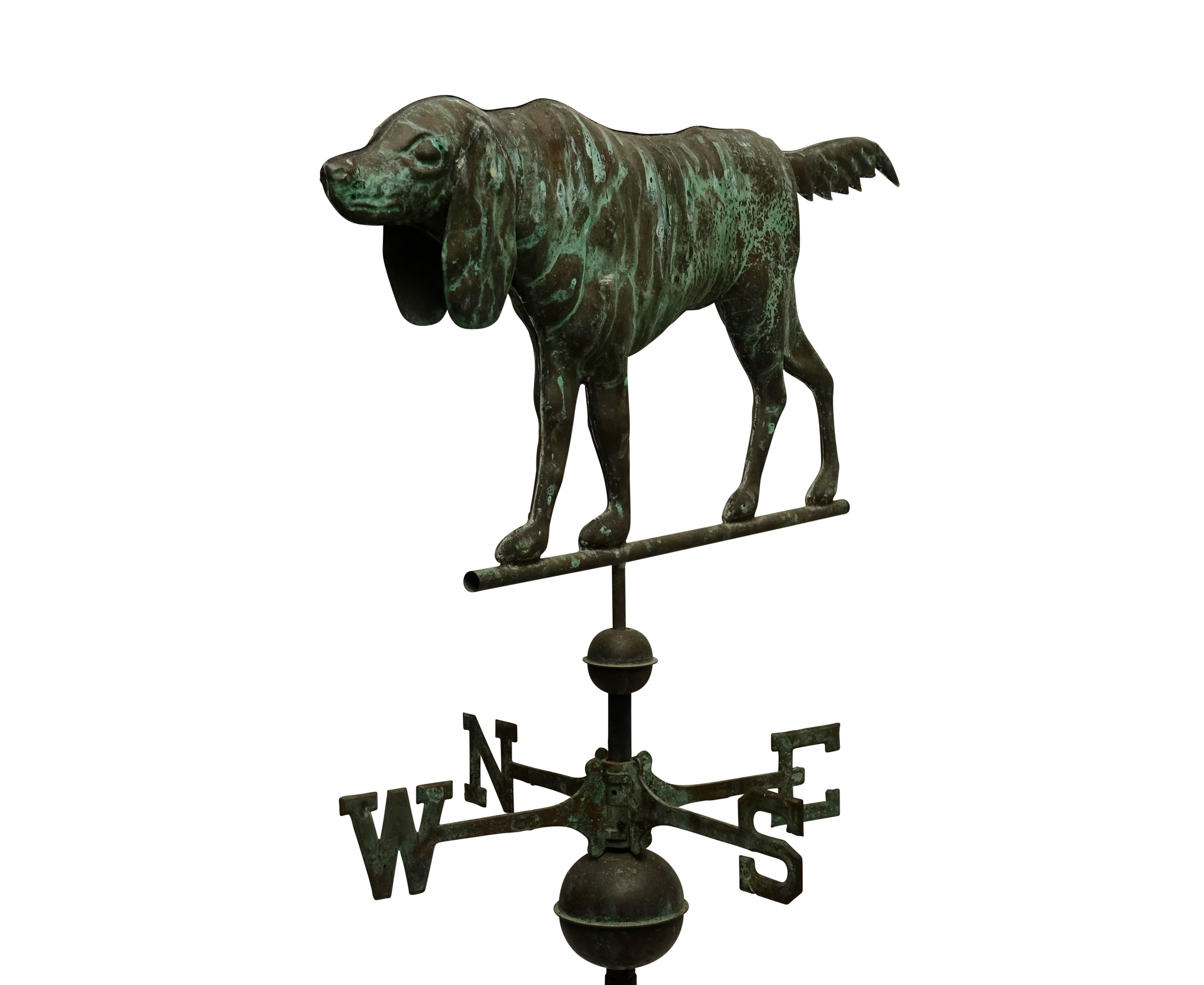 Copper Dog Weather Vane, American, Late 19th Century 2