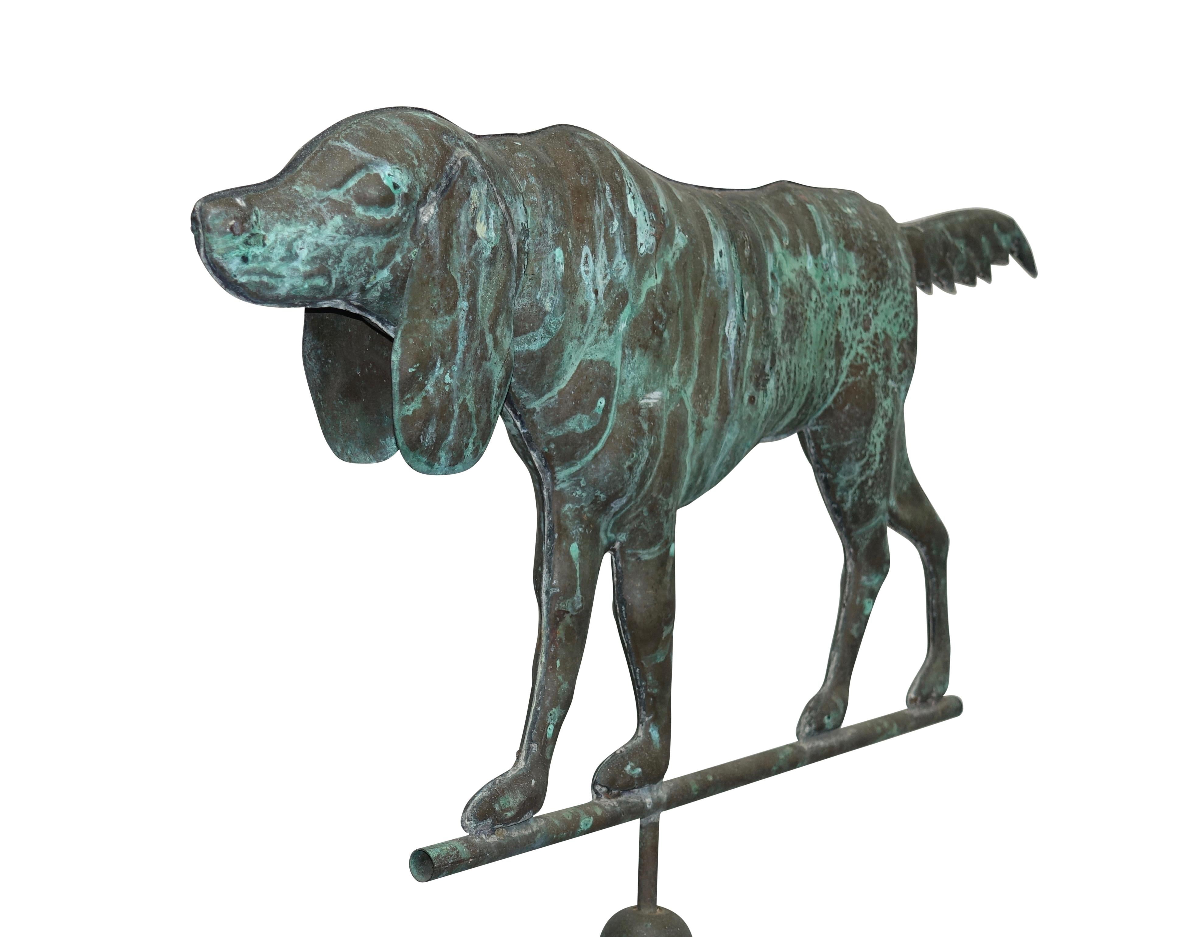 Copper Dog Weather Vane, American, Late 19th Century 3