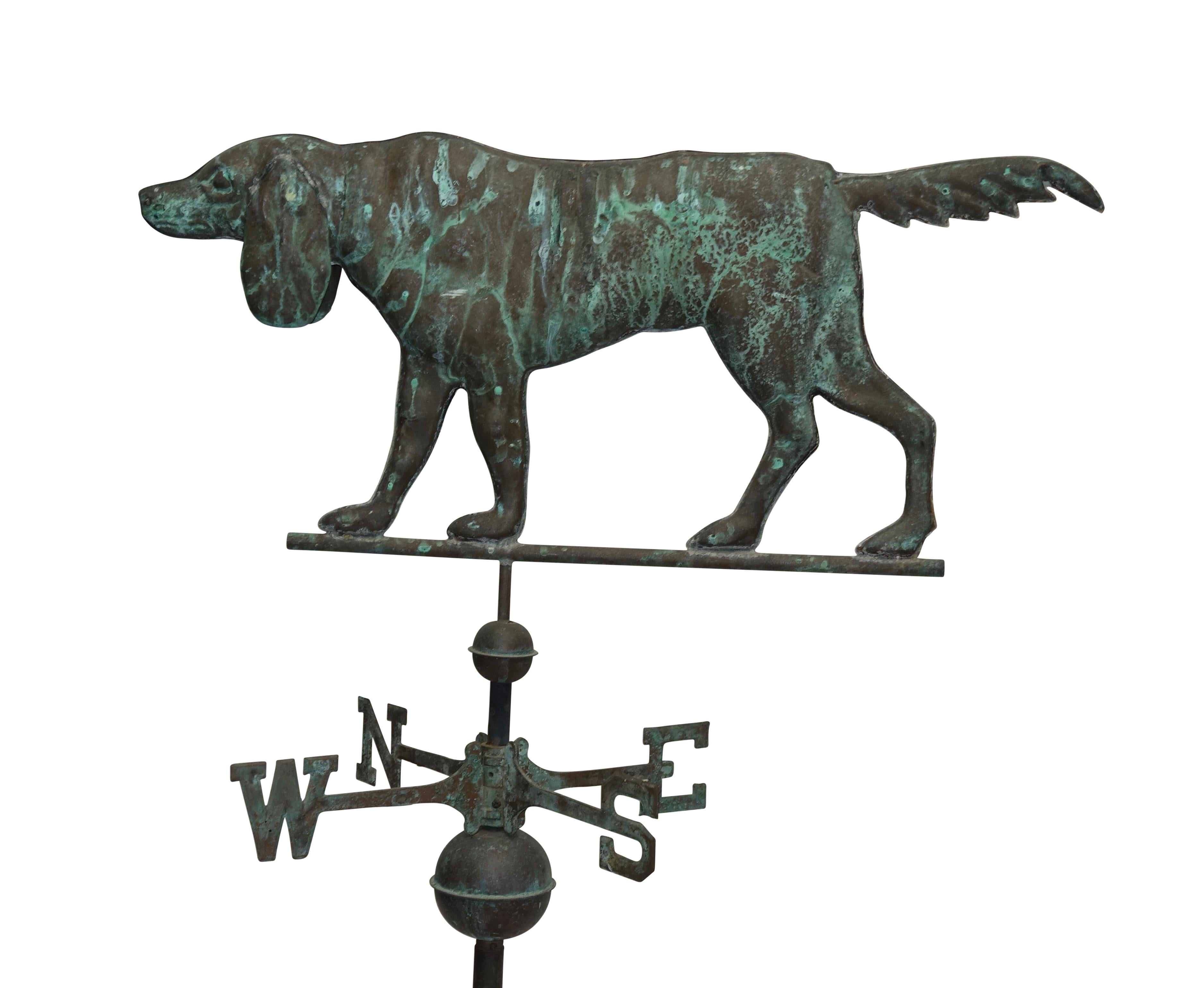 Copper Dog Weather Vane, American, Late 19th Century 4