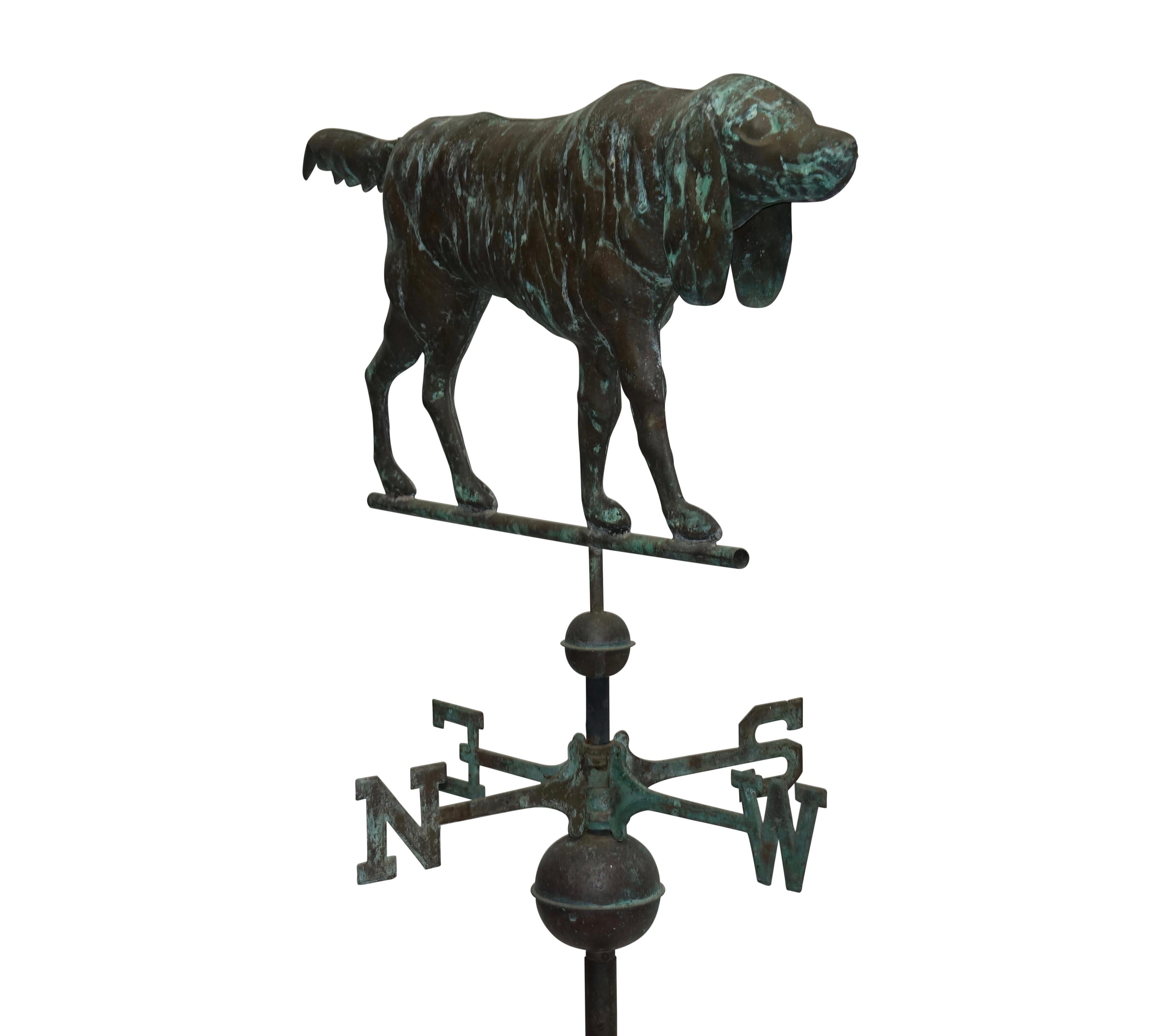 Copper Dog Weather Vane, American, Late 19th Century 5