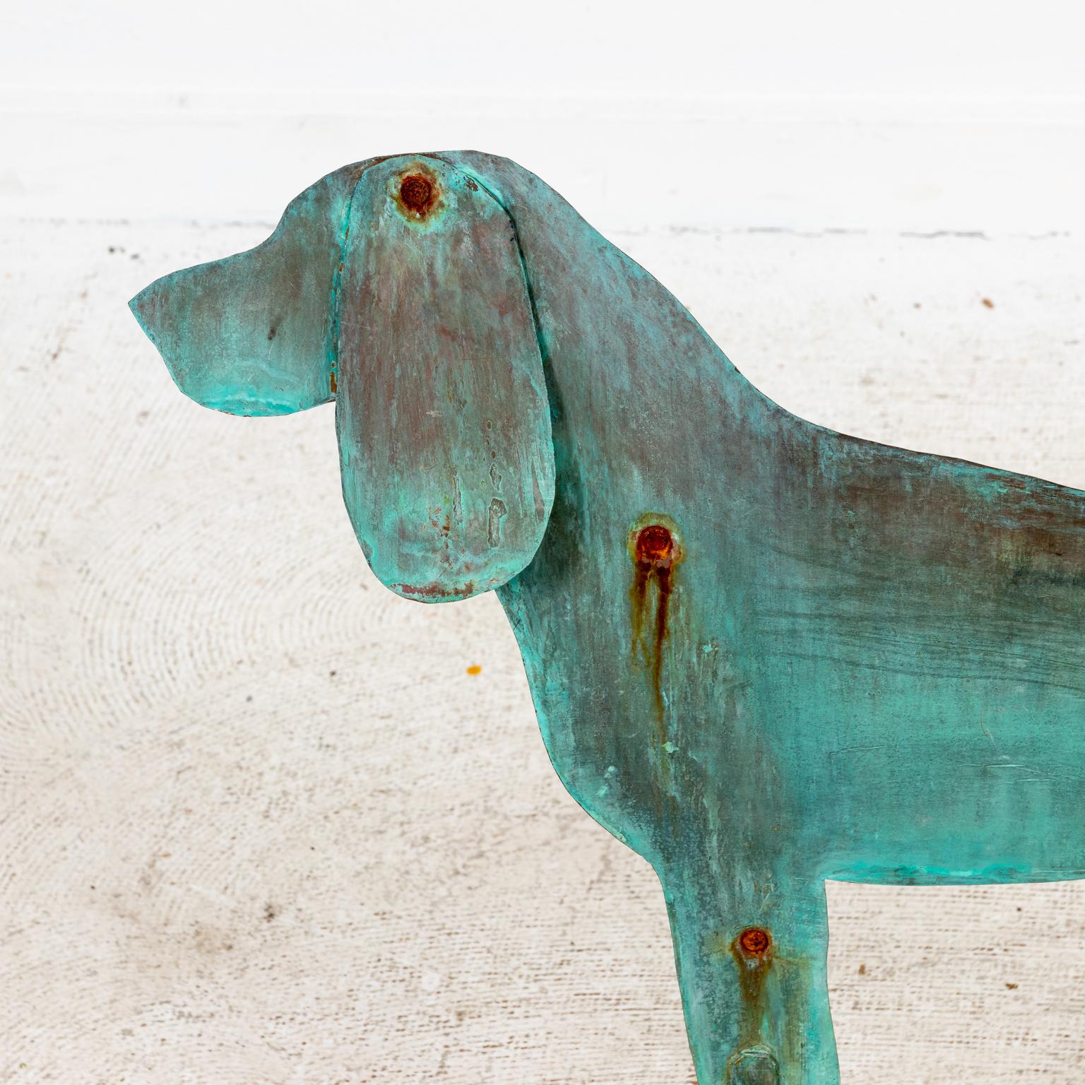 Folk Art Copper Dog Weathervane