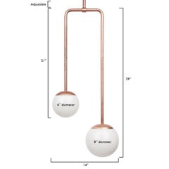 Copper Double Circuit Globe Pendant Light