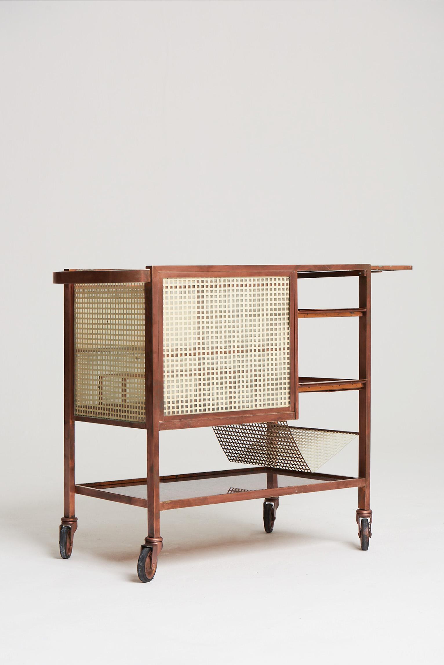 20th Century Copper Drinks Trolley Attributed to Joseph Hoffman '1870-1956'