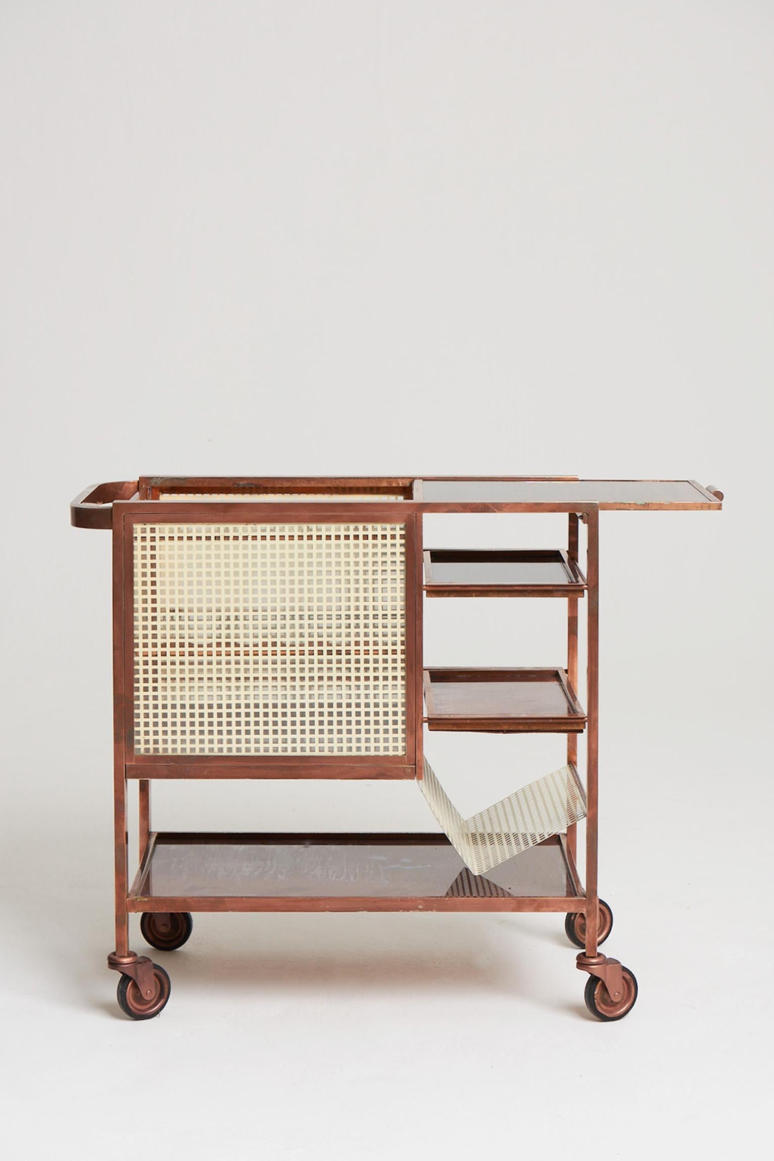 Copper Drinks Trolley Attributed to Joseph Hoffman '1870-1956' 1