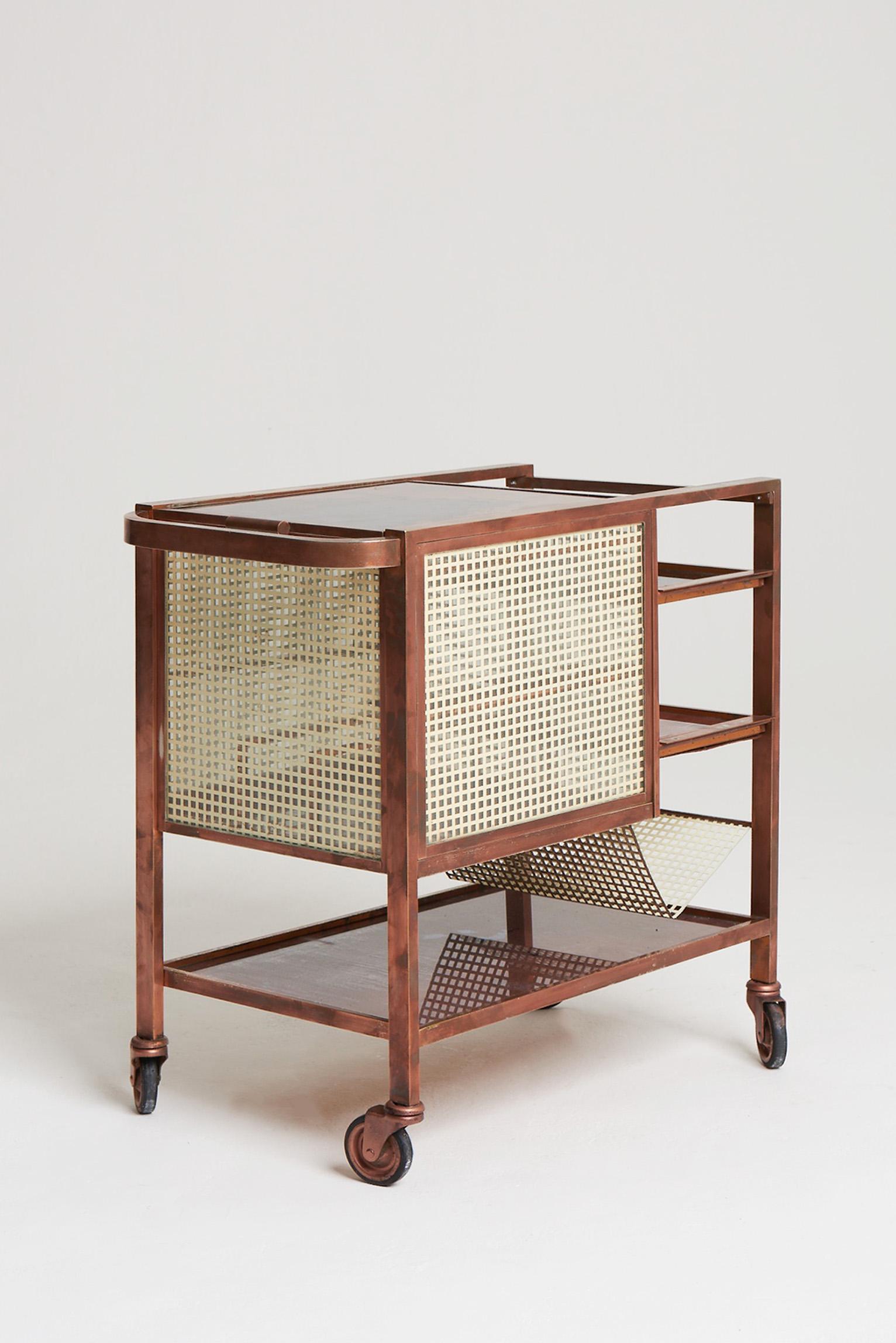 Copper Drinks Trolley Attributed to Joseph Hoffman '1870-1956' 2