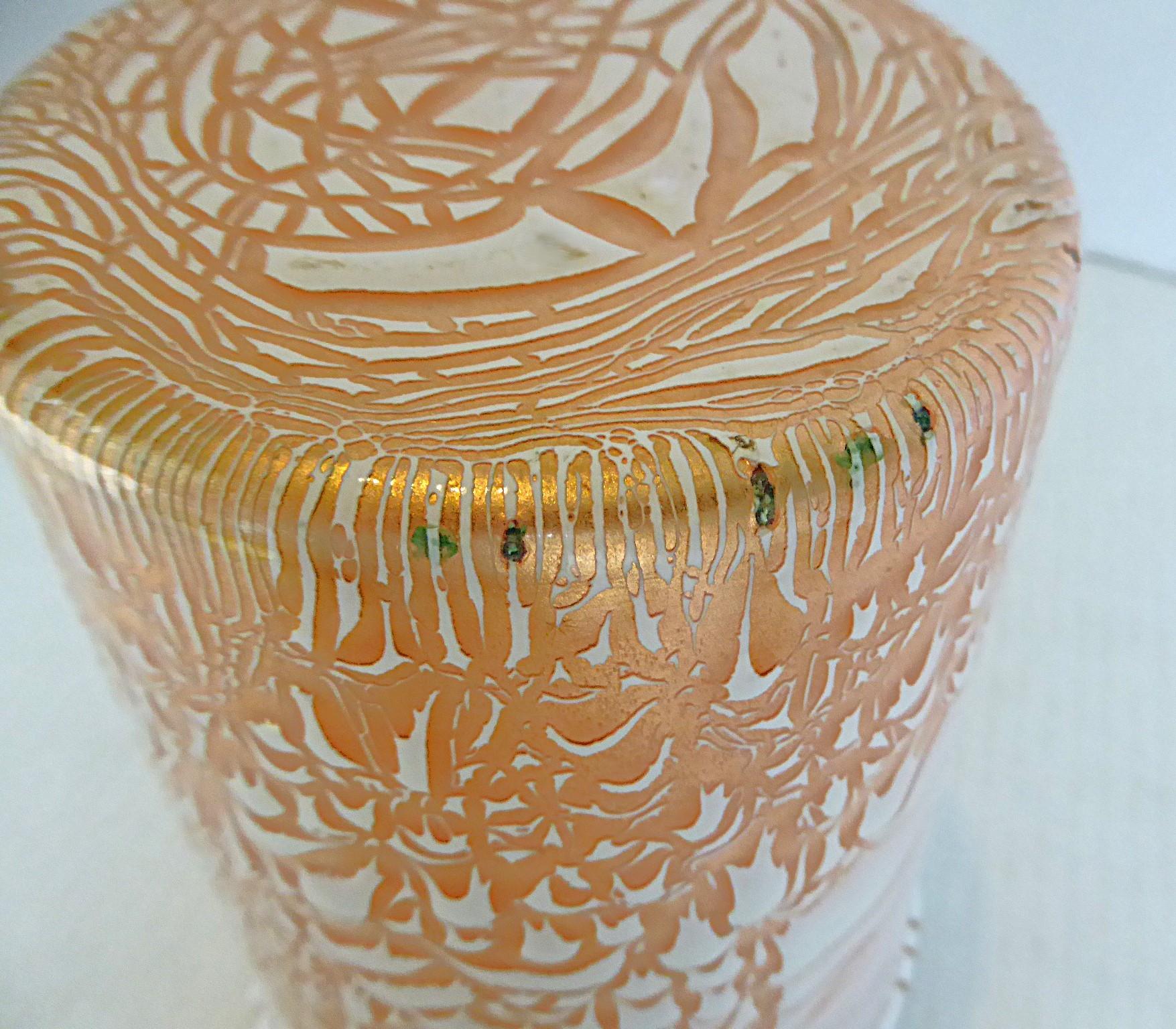 Vaso in rame smaltato di grandi dimensioni del Mid Century Modern Design Astratto Harold Tshler anni '50 in vendita 3