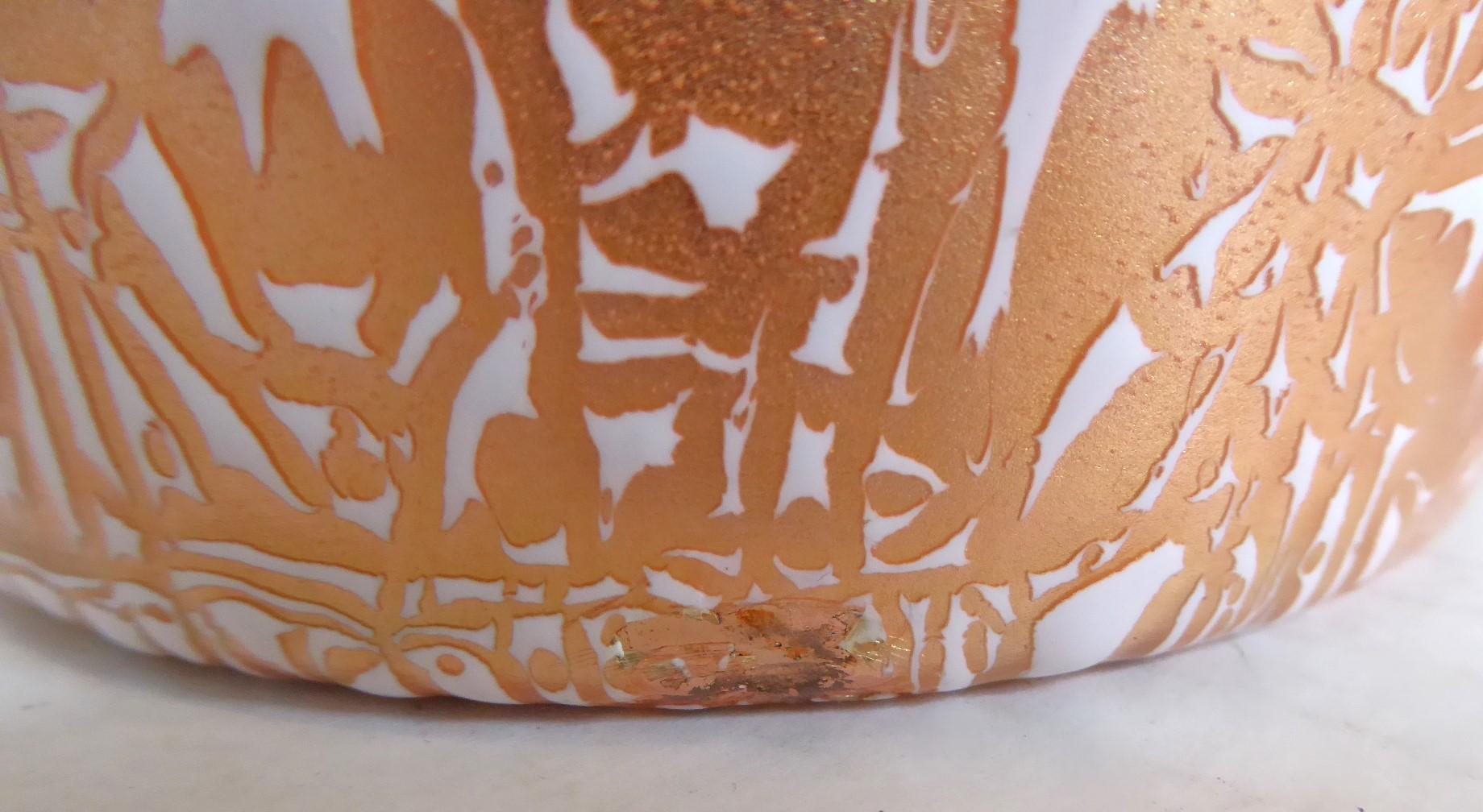Vaso in rame smaltato di grandi dimensioni del Mid Century Modern Design Astratto Harold Tshler anni '50 in vendita 1
