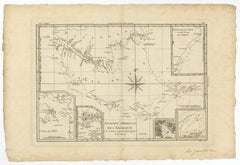 Copper Engraved Map of Tierra del Fuego and the Strait of Magellan, c1780