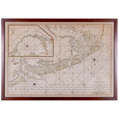 Copper Engraving Carte des Entrees du Suyder Zee et de L’Embs, 1693