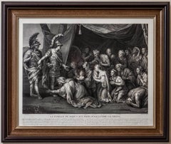 Gravure sur cuivre "Family of Darius kneels before Alexander the Great"