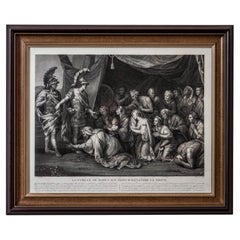 Copper engraving "Family of Darius kneels before Alexander the Great"