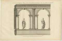 Copper Engraving of a Section of the Royal Botanic Gardens, Kew, London, 1776