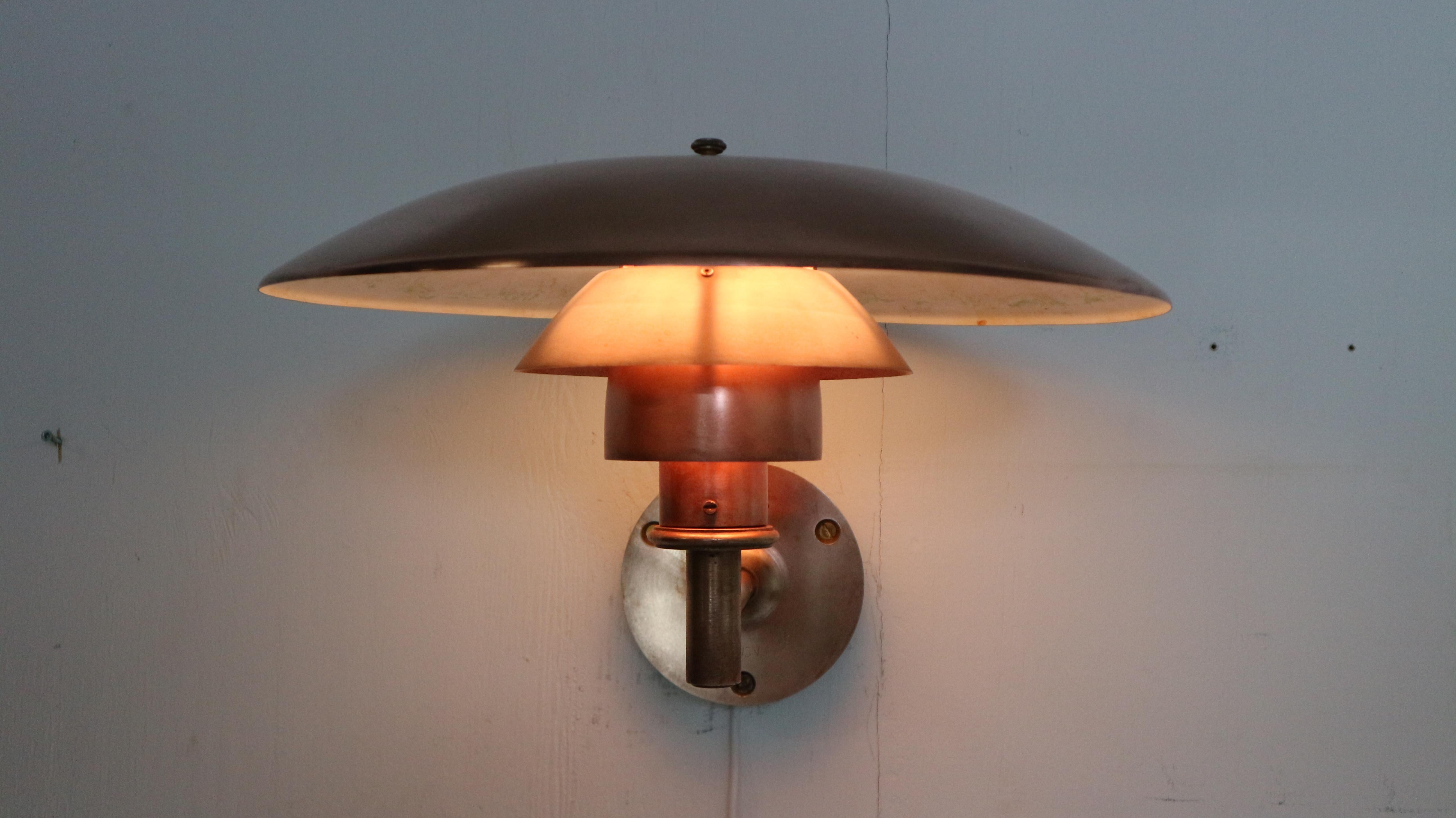 Copper Exterior Wall Light 'PH 4.5/3' by Poul Henningsen for Louis Poulsen, 1960 11