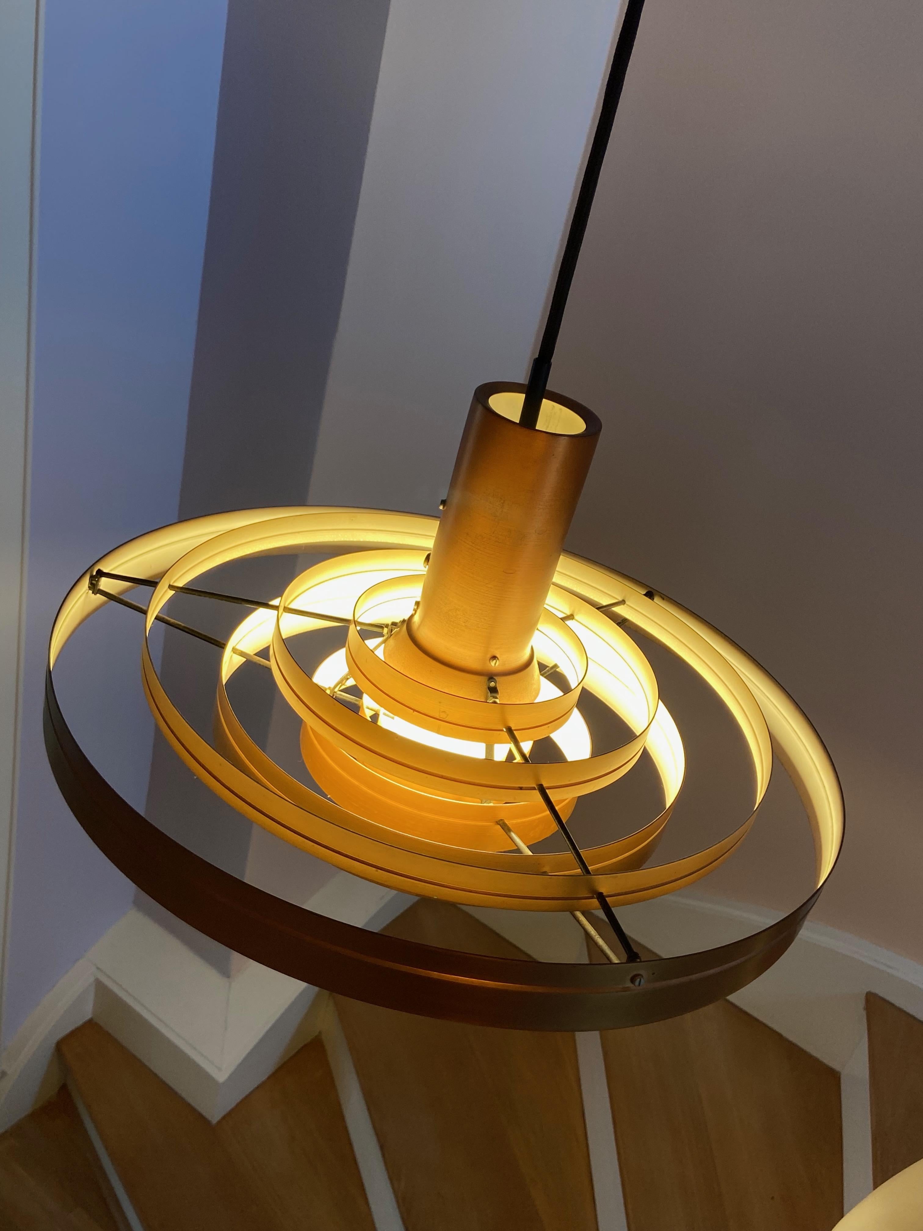 Copper Fibonacci Ceiling Lamp by Sophus Frandsen for Fog & Mørup, Denmark 8