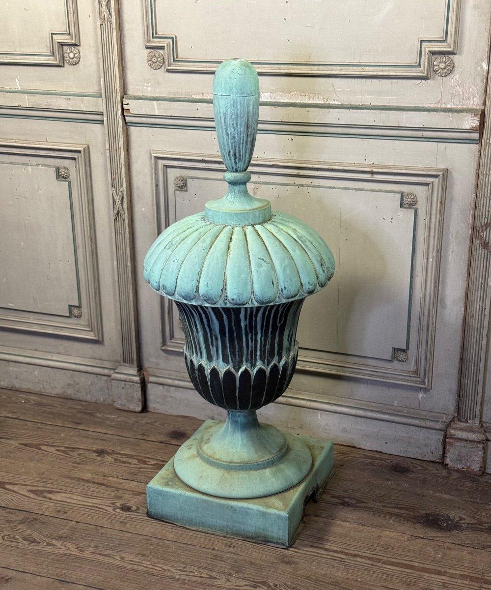 Terminale in rame, Urna decorativa, 1880 circa in vendita 4