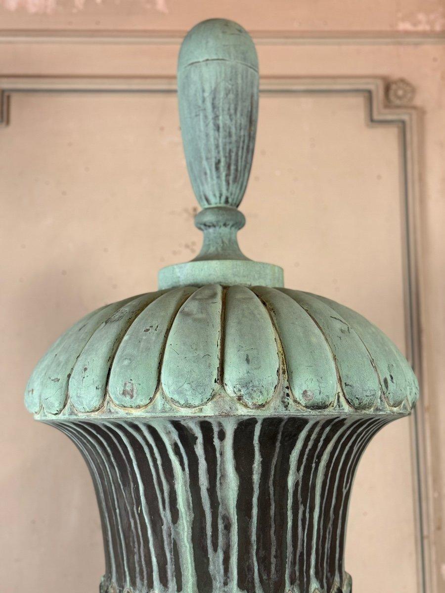 Terminale in rame, Urna decorativa, 1880 circa In condizioni ottime in vendita a Honnelles, WHT
