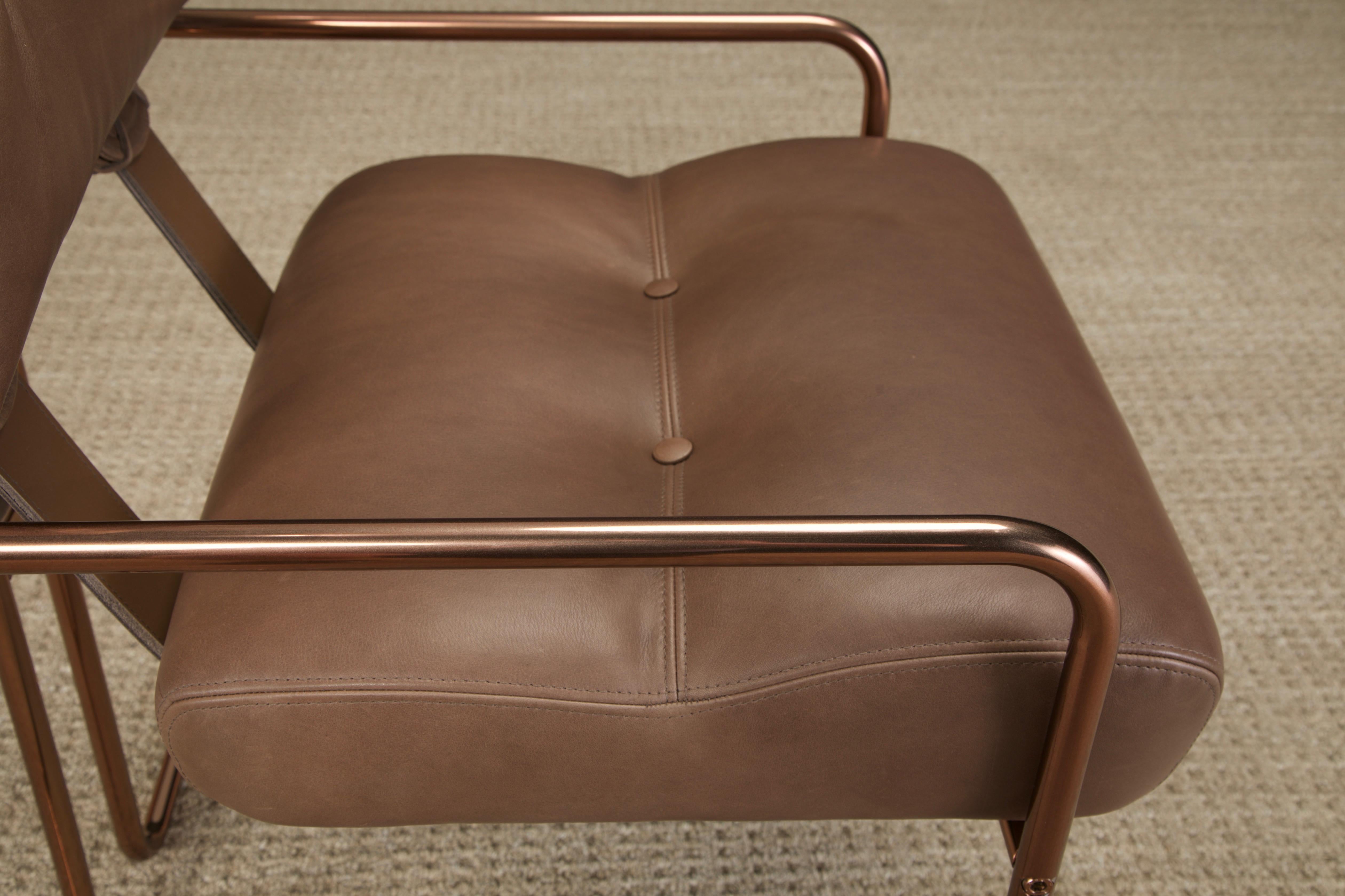 Copper Finish 'Tucroma' Chair by Guido Faleschini for Mariani, Signed, New 4