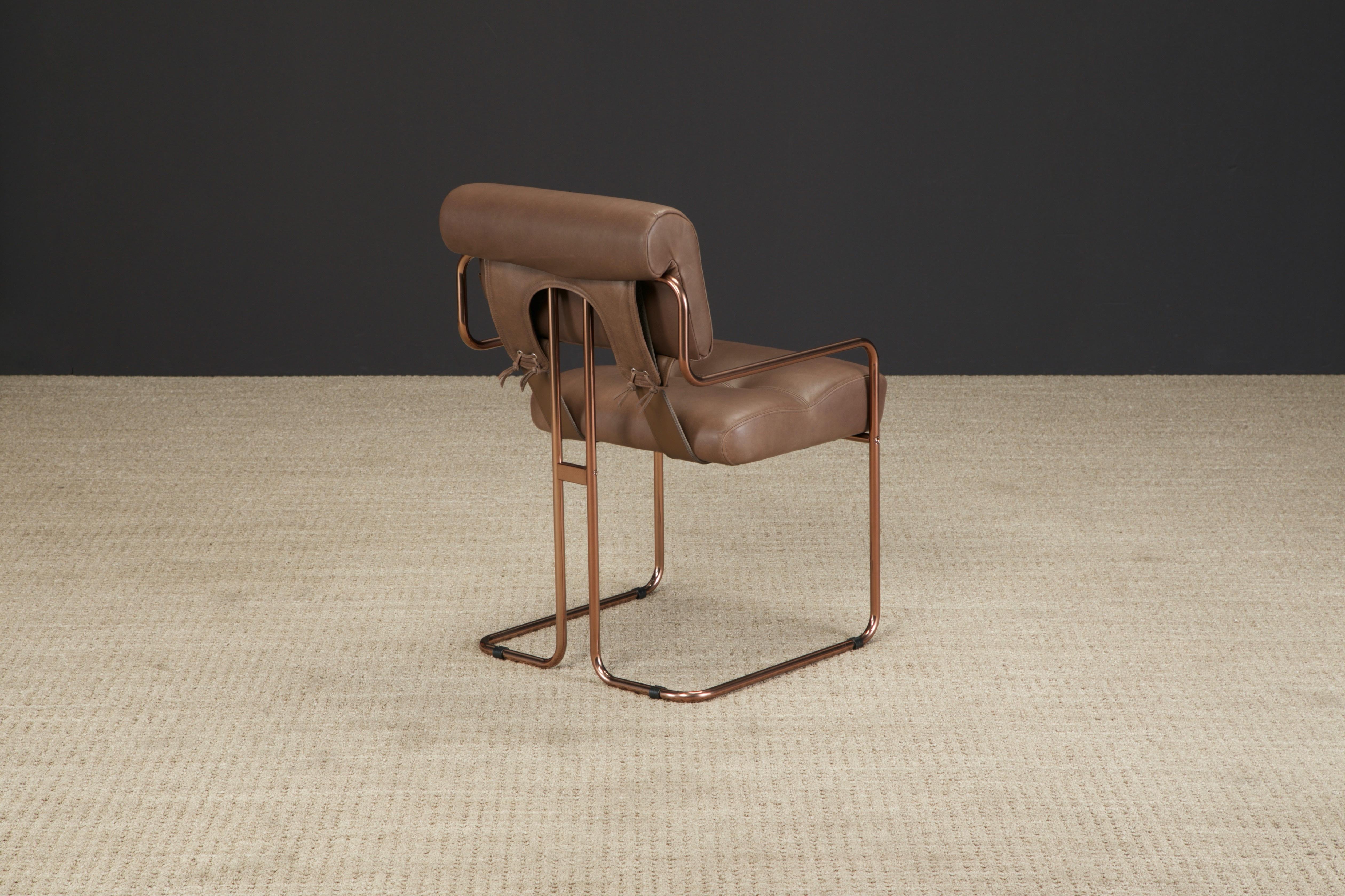 Copper Finish 'Tucroma' Chair by Guido Faleschini for Mariani, Signed, New In New Condition In Los Angeles, CA