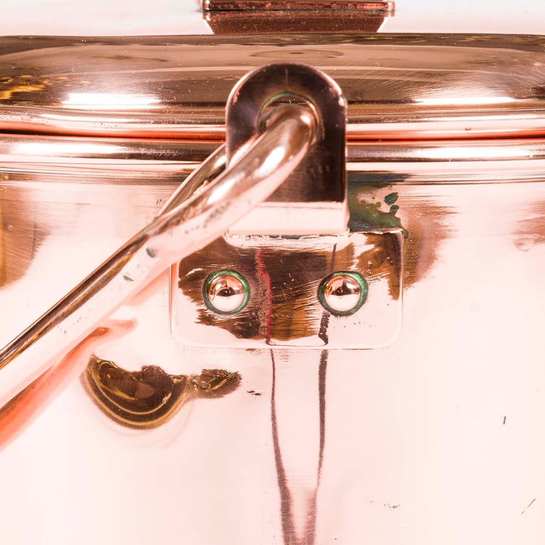 Copper fire bucket with lid and swing handle For Sale at 1stDibs