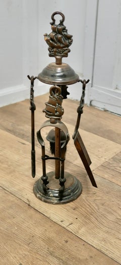 Copper Fireside Companion Set, Cutty Sark